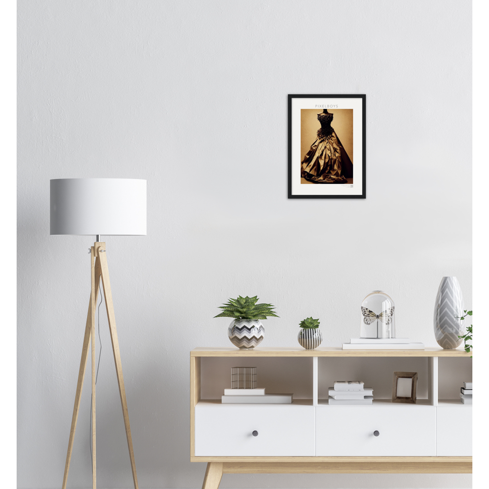 Poster mit Rahmen - Art Du Café - Hot Fashion - No. 2 - "Isabella" - Kaffebohnen Liebe ♡ - Amore ♡ - Pizza Pasta Love - Kaffe Liebe ♡- Künstler: "The Unknown Artist Nb-517" - Kunstdruck - Wandbild - Poster - Pixelboys - Atelier - Mailand - Rom - Neapel - Turin - Palermo - Catania - Florenz - Genua - Bologna - Bari -