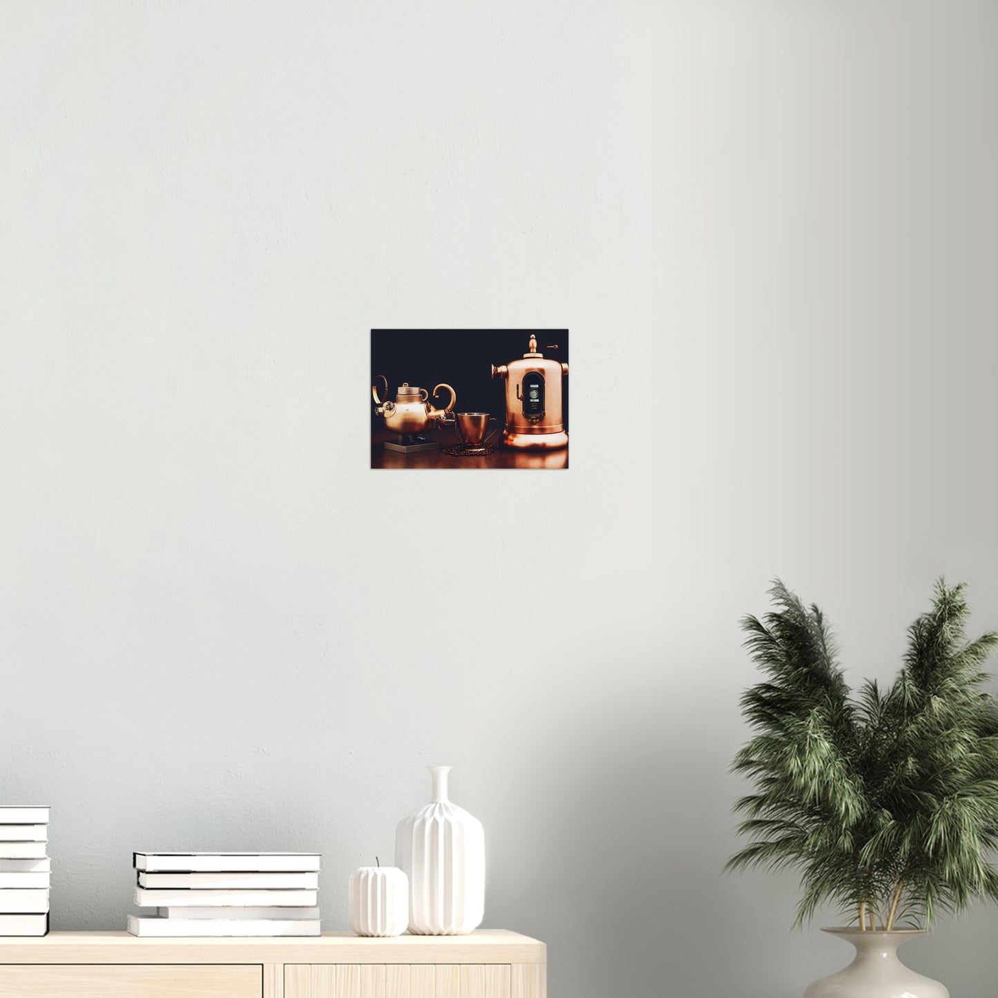 Poster in Museumsqualität - Steampunk - Coffee Maker - No.4 - Collection Cup - Pixelboys - Wandbild - Kunstwerk - Hotelkunst - Kunst auf Postern - Fine Art - Steampunk - Future - Maschine - Poster with frame - Office Poster - Art Brand - Pixelboys - Coffee House - Restaurant Poster - Wall Art - Kunstdruck - Geschenkidee - Kunst auf Acrylglas - Future Coffee Cup - Personalisierbare Tasse - Gastro Tasse - exklusiv - Gastronomie Poster - Hotelposter - Steam Punk Kitchen - Acryldruck