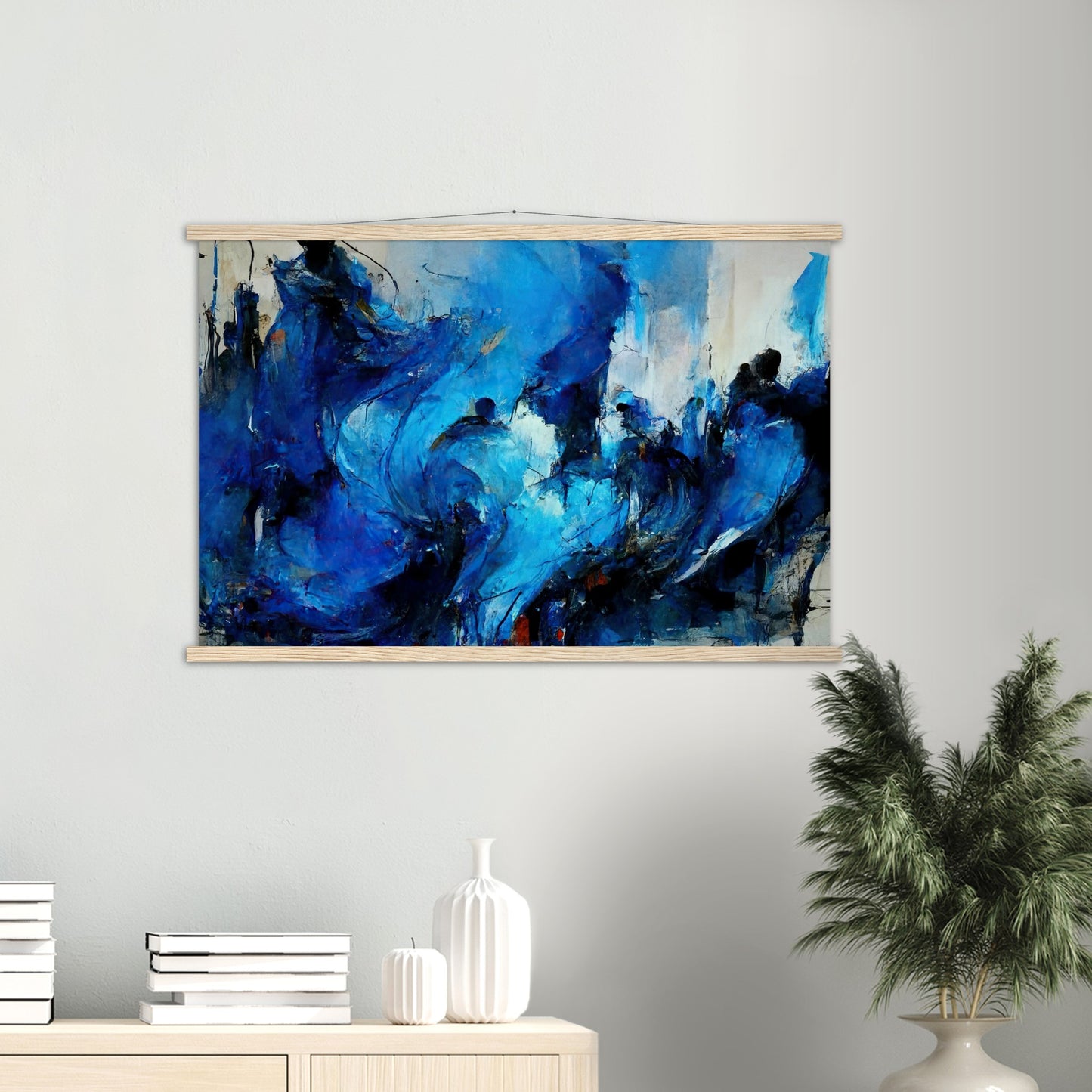 Poster mit Holzleisten in Museumsqualität - Blue Revolution - Art of Cubism - Fineart - Peace - Wandkunst - Mankind - Poster with frame - Abstract Blue Kollektion - artwork - art brand - printed cup personalized - pixelboys - Kunstdrucke - wandbilder - wall art - Kunst auf Tassen - vintage art - Office Poster - Gastrotassen - Wanddekoration - Geschenkidee  - political peace - freedom - uno - Geschenkidee - Acrylkunst - blauhelme - Geschenkidee - Office Poster - Acryldruck -