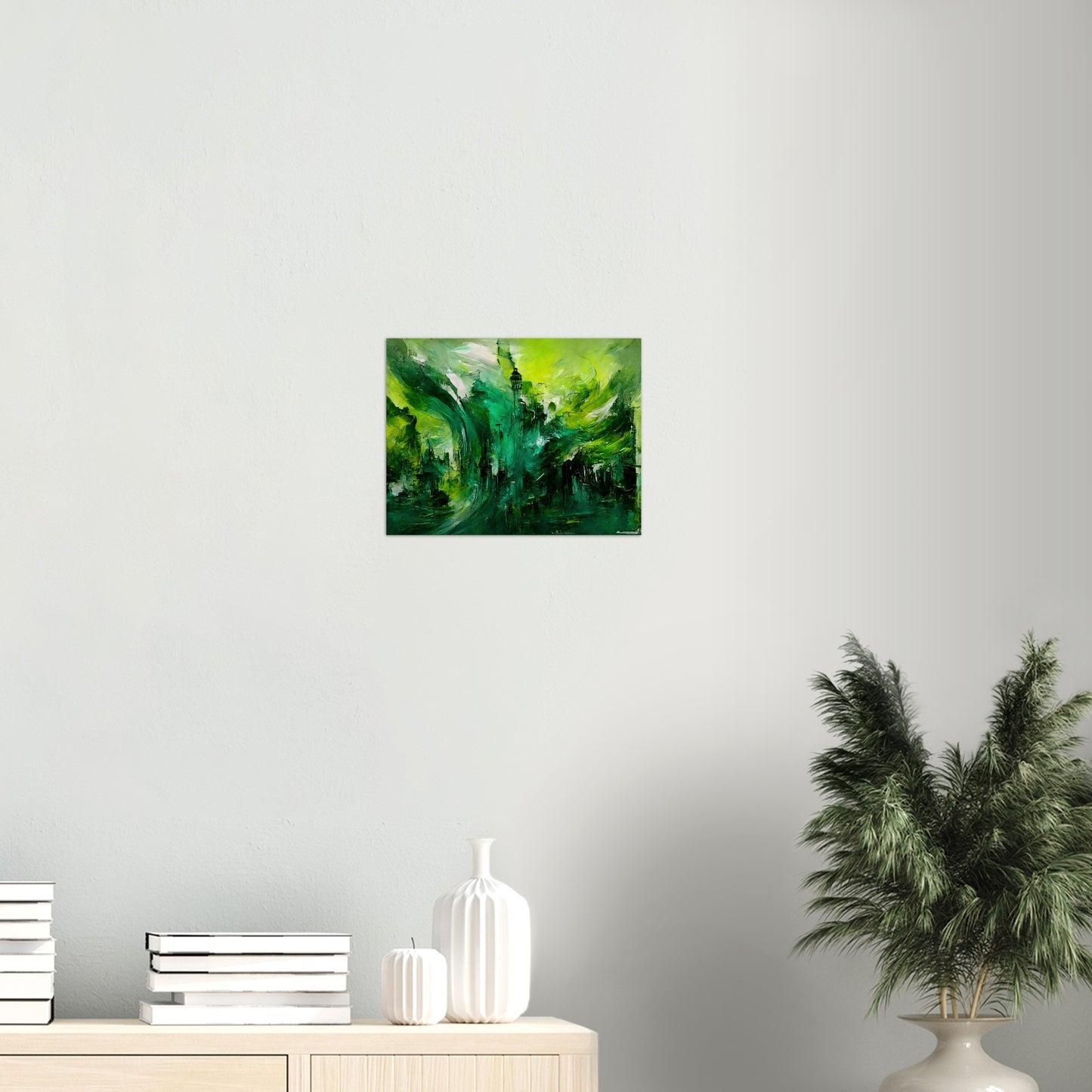 Poster in Museumsqualität - Storm over London - „Revenge of Nature“ - Ölgemälde - Grüner Sturm - Abstract - London - Planet - Fineart - Green Sea - Wandkunst - Holzleisten - Poster with frame - Abstract Green Kollektion - artwork - art brand - printed cup personalized - Holzrahmen - pixelboys - Kunstdrucke - wandbilder - wall art - Kunst auf Tassen  - Office Poster - Gastrotassen - Wanddekoration - Fineart  - Colorfull - Dynamic - Acrylkunst - Geschenkidee - Office Poster - Acryldruck - Abstrakte Kunst -