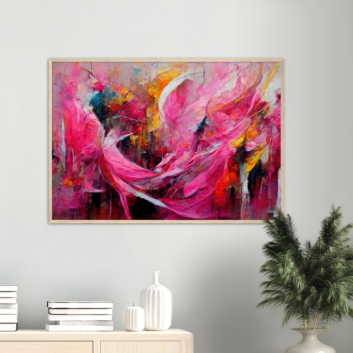 Poster mit Rahmen (Holz) - Carnival in Venice - Italy - ölgemälde - Italy Abstract Art - Posterleisten - Fineart - Posterrahmen  - Wandkunst - Holzrahmen - Poster with frame - Abstract Pink - artwork - art brand - printed cup personalized - Holzleisten - pixelboys - Kunstdrucke - wandbilder - wall art - Kunst auf Tassen  - Office Poster - Gastrotassen - Wanddekoration - Acrylkunst - Geschenkidee - Office Poster - Acryldruck - Abstrakte Kunst - Pink Art -