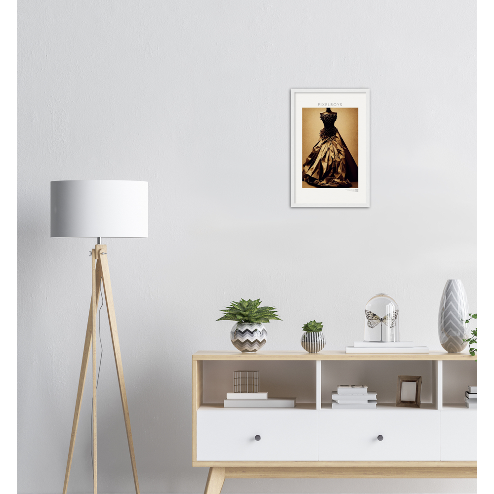 Poster mit Rahmen - Art Du Café - Hot Fashion - No. 2 - "Isabella" - Kaffebohnen Liebe ♡ - Amore ♡ - Pizza Pasta Love - Kaffe Liebe ♡- Künstler: "The Unknown Artist Nb-517" - Kunstdruck - Wandbild - Poster - Pixelboys - Atelier - Mailand - Rom - Neapel - Turin - Palermo - Catania - Florenz - Genua - Bologna - Bari -