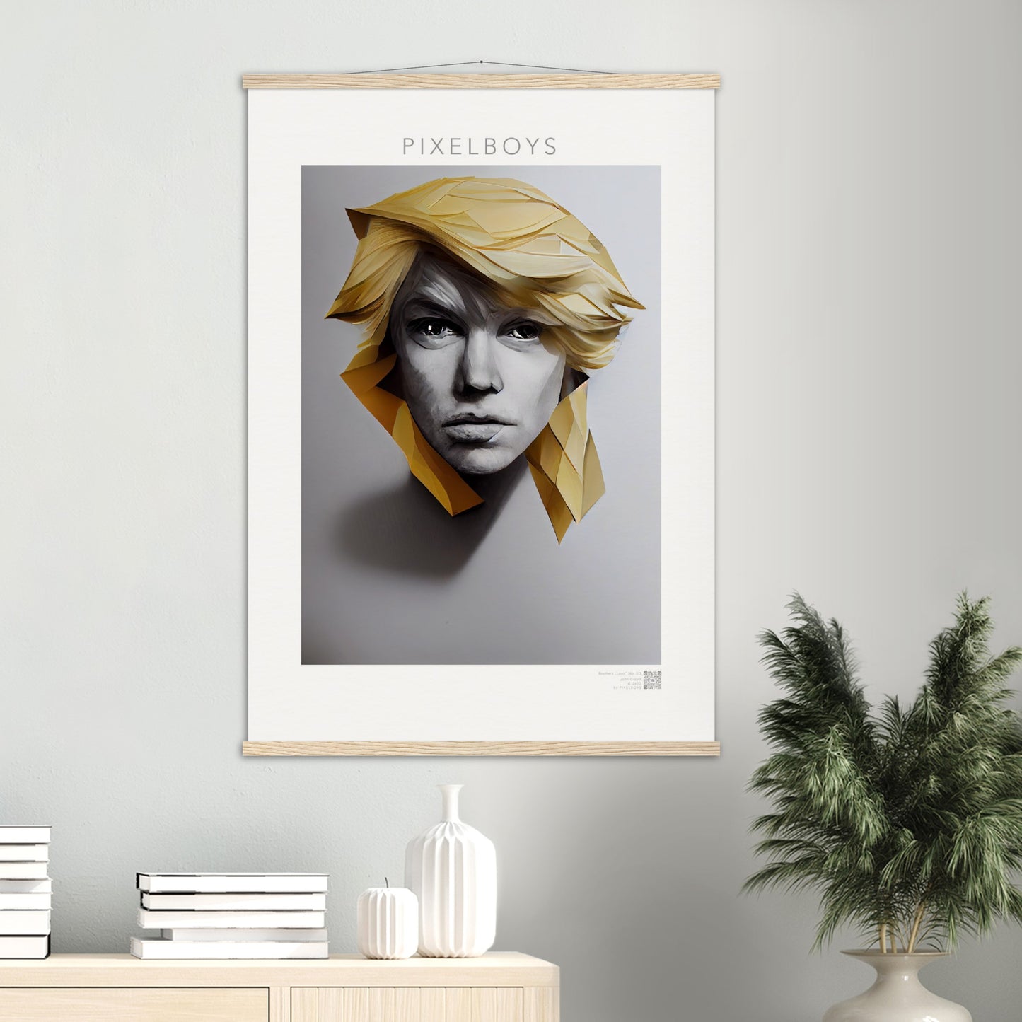 Poster mit Leisten (Holz) in Museumsqualität - Brothers "Leon" - No.3  - vintage art - Art of Brother - Fineart - Drillinge - Wandkunst - Poster with frame - Bruder Kollektion - artwork - art brand - printed cup personalized - pixelboys - Kunstdrucke - wandbilder - wall art - Kunst auf Tassen - Office Poster - Gastrotassen - Wanddekoration - Geschenkidee  - blonde brüder - big - brother - family - Geschenkidee - Acrylkunst - triplets - Geschenkidee - Office Poster - Acryldruck -