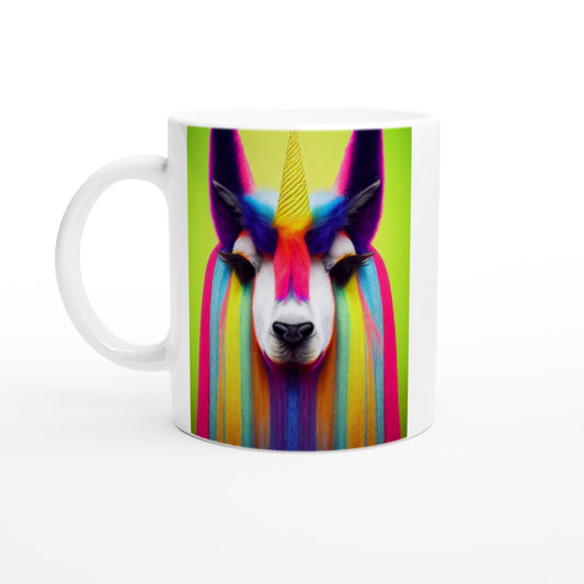 Personalisierbare Tasse - Karma Lama No. 1 - "Ru" - Poster with Lama - Teebecher - Animal - rainbow colors - bunt - multicoloured - Wandkunst - Kunstdruck - Acryldruck - Kunstwerk - Office Poster - Poster mit Rahmen - Kaffee Tasse - Poster mit Leisten - Bedruckte Tassen - Kunst Marke - Art Brand - Kunstdrucke - Papier: 250g/qm - Künstler: Pixelboys/Grayst - Office Poster - Poster with frame - lgbtiq+ - Drag Queens - RuPaul's- Geschenkidee - 