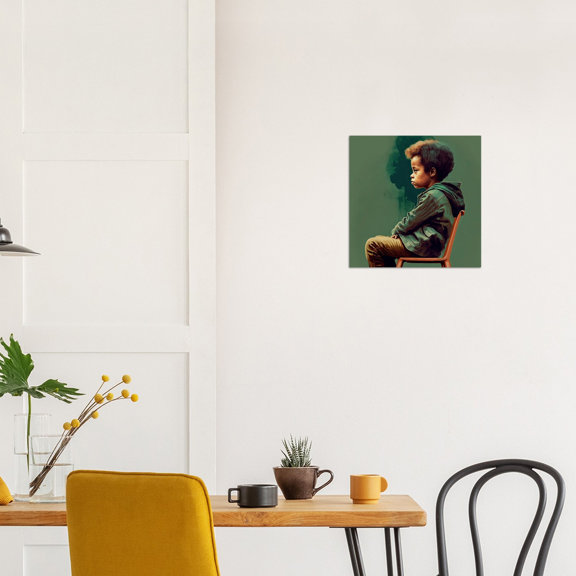 Poster in Museumsqualität - Listening - The Son - Jeffrey - rasism - motherhood - Posterleisten - USA - Fineart - Posterrahmen  - Wandkunst - Holzrahmen - Poster with frame - people of color - artwork - art brand - printed cup personalized - Holzleisten - pixelboys - Kunstdrucke - wandbilder - wall art - Kunst auf Tassen  - Office Poster - Gastrotassen - Wanddekoration - Acrylkunst - Geschenkidee - Office Poster - Acryldruck - Abstrakte Kunst - Family Art -