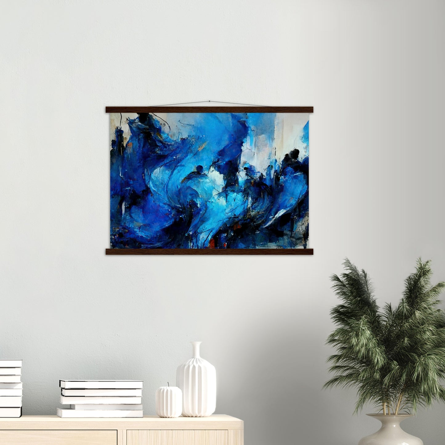 Poster mit Holzleisten in Museumsqualität - Blue Revolution - Art of Cubism - Fineart - Peace - Wandkunst - Mankind - Poster with frame - Abstract Blue Kollektion - artwork - art brand - printed cup personalized - pixelboys - Kunstdrucke - wandbilder - wall art - Kunst auf Tassen - vintage art - Office Poster - Gastrotassen - Wanddekoration - Geschenkidee  - political peace - freedom - uno - Geschenkidee - Acrylkunst - blauhelme - Geschenkidee - Office Poster - Acryldruck -