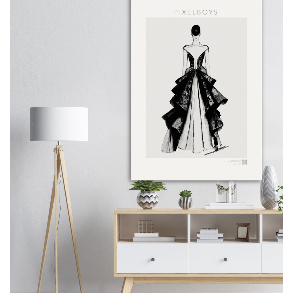 Haute Couture Poster & Wandbilder - No. 6 - "Lina" - Künstler: "The Unknown Artist Nb. 517" - Wandbilder - Pixelboys - Atelier - Milano - Berlin - Munich - Madrid - New York - Dubai - Paris - Tokio - Rom - Japan