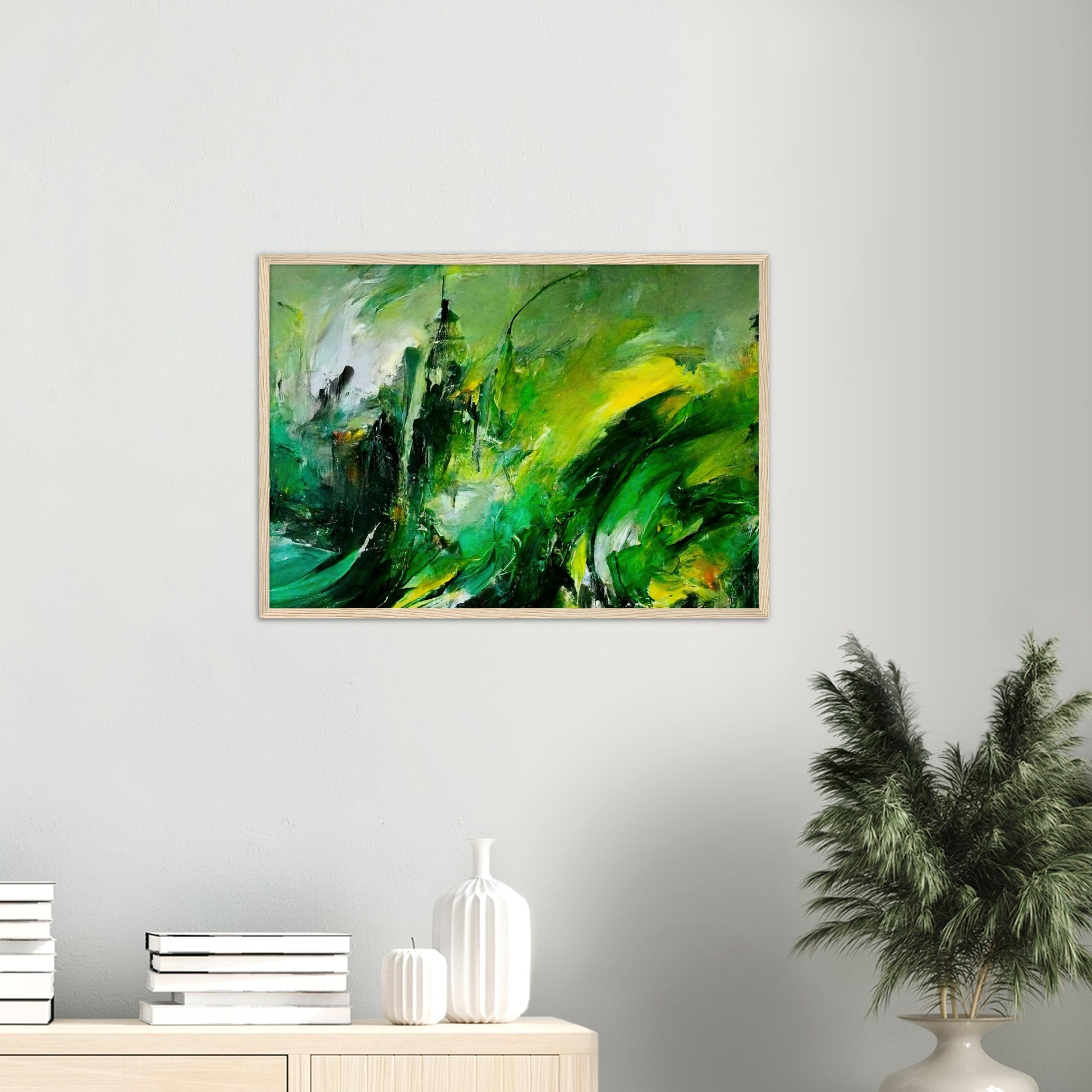 Poster mit Holzrahmen - „Revenge of Nature“ - The Capitol - Washington D.C. - Ölgemälde - Capitol - Abstract - USA - Planet - Fineart - Green Sea - Wandkunst - Holzrahmen - Poster with frame - Abstract Green - artwork - art brand - printed cup personalized - Holzleisten - pixelboys - Kunstdrucke - wandbilder - wall art - Kunst auf Tassen  - Office Poster - Gastrotassen - Wanddekoration - Fineart  - Colorfull - Dynamic - Acrylkunst - Geschenkidee - Office Poster - Acryldruck - Abstrakte Kunst -