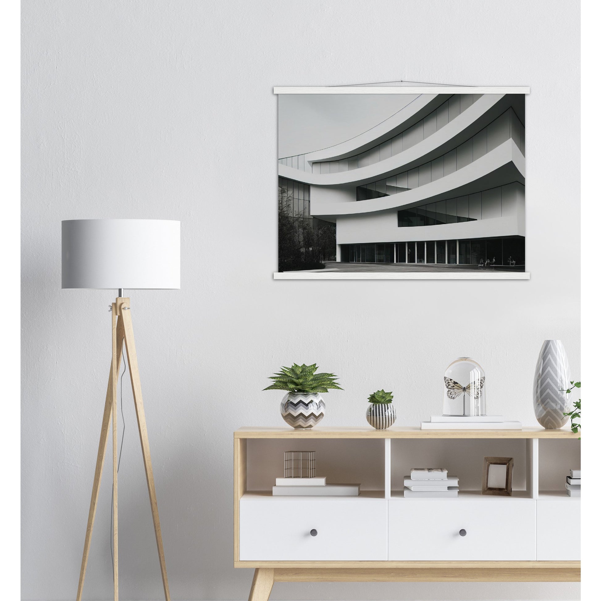 Poster mit Leisten (Holz) - Modern Architecture - Tokyo - Art Design - Fineart - Wandkunst - Poster with frame - vintage architecture - future architecture Japan - home castle - artwork - art brand - printed cup personalized - pixelboys - japan - Kunstdrucke - wandbilder - wall art - Kunst auf Tassen - Office Poster - Gastrotassen - Wanddekoration - Geschenkidee - Skyline - Tokio - city Architecture - urbanism - Geschenkidee - 東京 Tōkyō