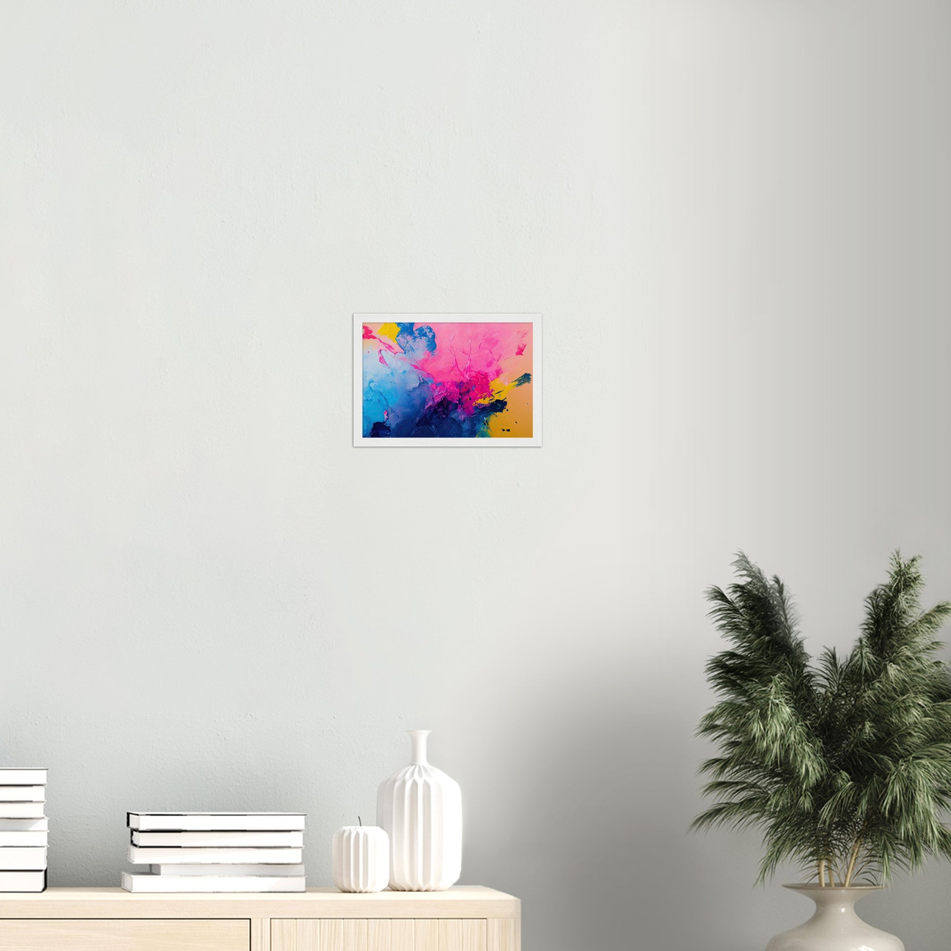 Poster mit Rahmen (Holz) in Museumsqualität - Color Splash - Art of Cubism - Fineart - bunt - Wandkunst - Colorfull - Poster with frame - Abstract Blue Kollektion - artwork - art brand - printed cup personalized - pixelboys - Kunstdrucke - wandbilder - wall art - Kunst auf Tassen - vintage art - Office Poster - Gastrotassen - Wanddekoration - Geschenkidee  - political peace - Baloon - Geschenkidee - Acrylkunst - Geschenkidee - Office Poster - Acryldruck - Abstrakte Kunst