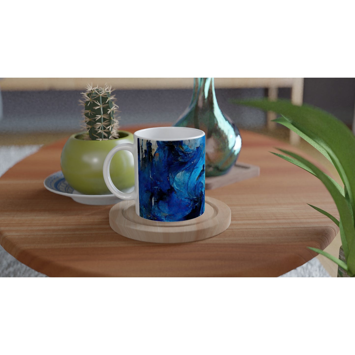 Sammeltasse (bedruckt) in Museumsqualität - Blue Revolution - Art of Cubism - Fineart - Peace - Wandkunst - Mankind - Poster with frame - Abstract Blue Kollektion - artwork - art brand - printed cup personalized - pixelboys - Kunstdrucke - wandbilder - wall art - Kunst auf Tassen - vintage art - Office Poster - Gastrotassen - Wanddekoration - Geschenkidee  - political peace - freedom - uno - Geschenkidee - Acrylkunst - blauhelme - Geschenkidee - Office Poster - Acryldruck -