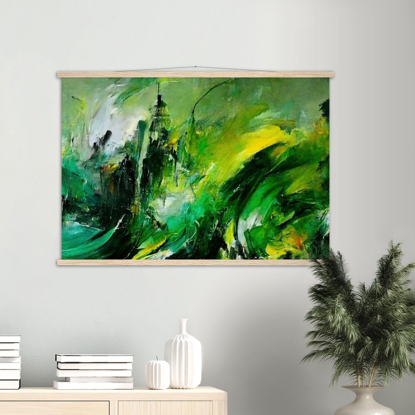 Poster mit Leisten (Holz) - „Revenge of Nature“ - The Capitol - Washington D.C. - Ölgemälde - Capitol - Abstract - USA - Planet - Fineart - Green Sea - Wandkunst - Holzrahmen - Poster with frame - Abstract Green - artwork - art brand - printed cup personalized - Holzleisten - pixelboys - Kunstdrucke - wandbilder - wall art - Kunst auf Tassen  - Office Poster - Gastrotassen - Wanddekoration - Fineart  - Colorfull - Dynamic - Acrylkunst - Geschenkidee - Office Poster - Acryldruck - Abstrakte Kunst -