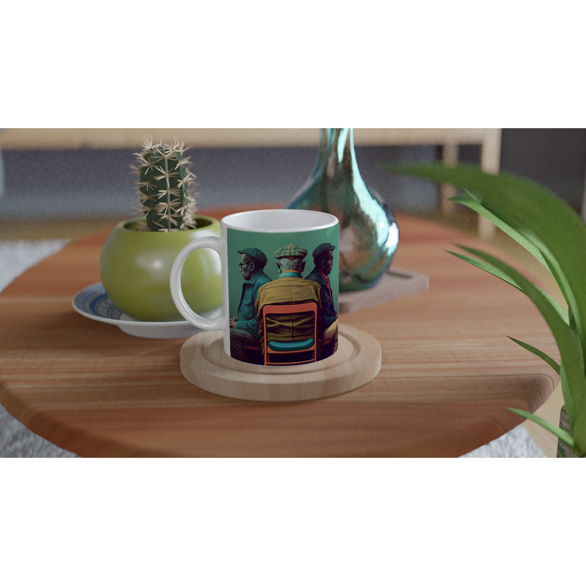 Personalisierte Tasse (bedruckt) in Museumsqualität - Listening - The Age - Abe, Cletus & Joseph - rasism - motherhood - Posterleisten - USA - Fineart - Posterrahmen  - Wandkunst - Holzrahmen - Poster with frame - people of color - artwork - art brand - printed cup personalized - Holzleisten - pixelboys - Kunstdrucke - wandbilder - wall art - Kunst auf Tassen  - Office Poster - Gastrotassen - Wanddekoration - Acrylkunst - Geschenkidee - Office Poster - Acryldruck - Abstrakte Kunst - Family Art -