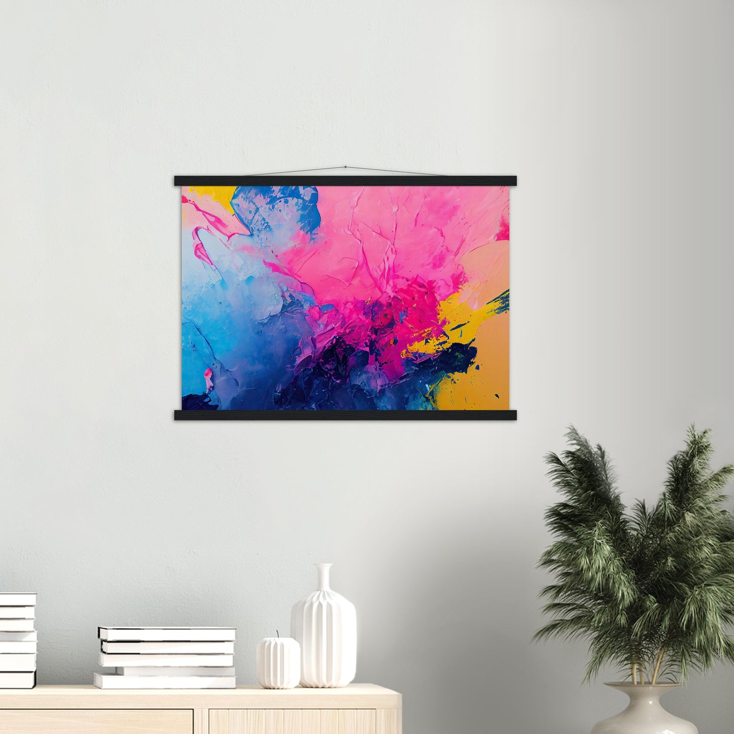 Poster mit Leisten (Holz) in Museumsqualität - Color Splash - Cubism of Art - Fineart - bunt - Wandkunst - Colorfull - Poster with frame - Abstract Blue Kollektion - artwork - art brand - printed cup personalized - pixelboys - Kunstdrucke - wandbilder - wall art - Kunst auf Tassen - vintage art - Office Poster - Gastrotassen - Wanddekoration - Geschenkidee  - political peace - Baloon - Geschenkidee - Acrylkunst - Geschenkidee - Office Poster - Acryldruck - Abstrakte Kunst