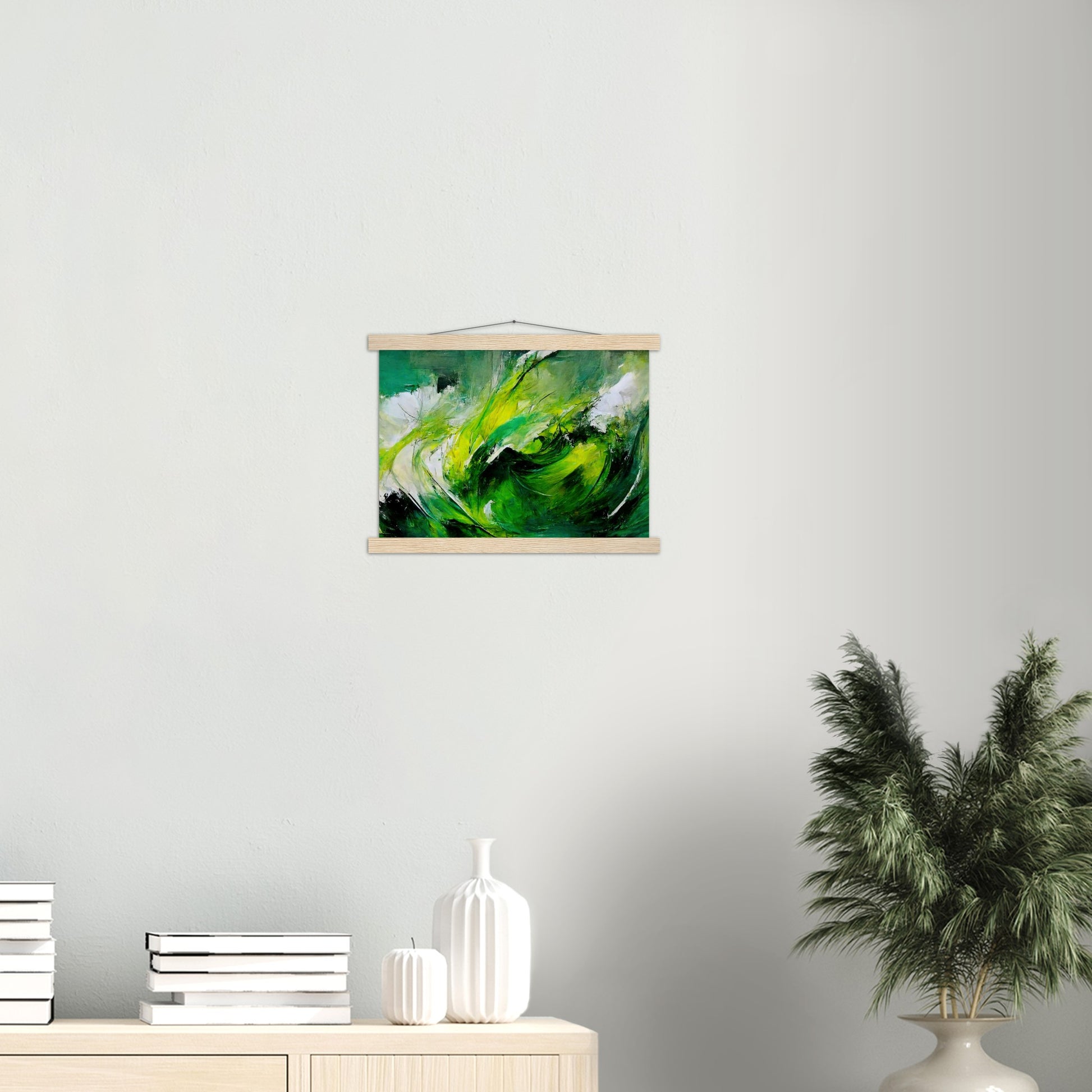 Poster mit Leisten (Holz) in Museumsqualität - Green Storm - Ölgemälde - Grüner Sturm - Abstract - Klima - Planet - Fineart - Green Sea - Wandkunst - Holzleisten - Poster with frame - Abstract Green Kollektion - artwork - art brand - printed cup personalized - pixelboys - Kunstdrucke - wandbilder - wall art - Kunst auf Tassen - Office Poster - Gastrotassen - Wanddekoration - Fineart  - Colorfull - Dynamic - Geschenkidee - Acrylkunst - Geschenkidee - Office Poster - Acryldruck - Abstrakte Kunst -