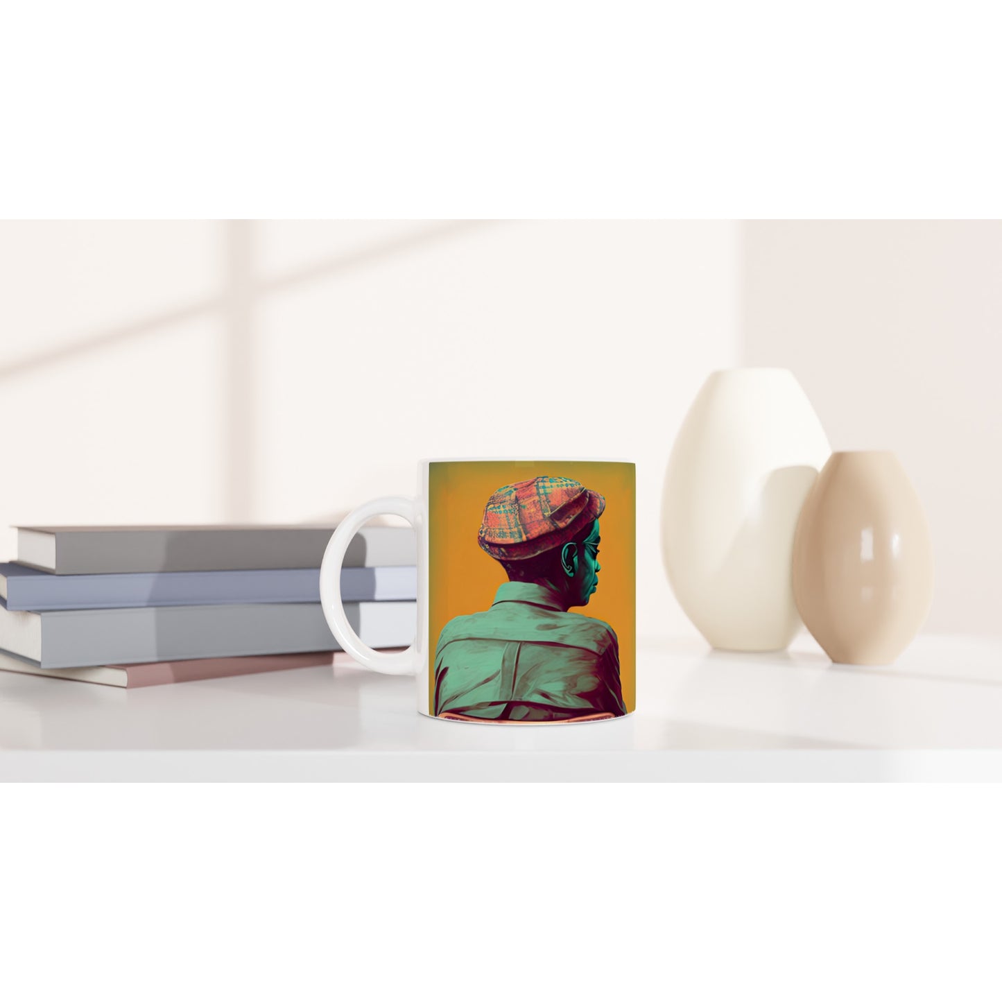 Personalisierte Tasse (bedruckt) - in Museumsqualität - Listening - The Father - Conrad - rasism - motherhood - Posterleisten - USA - Fineart - Posterrahmen  - Wandkunst - Holzrahmen - Poster with frame - people of color - artwork - art brand - printed cup personalized - Holzleisten - pixelboys - Kunstdrucke - wandbilder - wall art - Kunst auf Tassen  - Office Poster - Gastrotassen - Wanddekoration - Acrylkunst - Geschenkidee - Office Poster - Acryldruck - Abstrakte Kunst - Family Art -