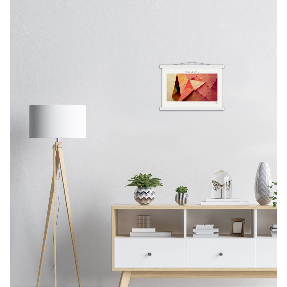 Poster Set mit Leisten aus Holz - Paper Fall-No. 2: "Autumn Corner" - "Herbst Ecke" - Künstler: John Grayst - Pixelboys - Poster mit Herbstmotiven & Holzleisten