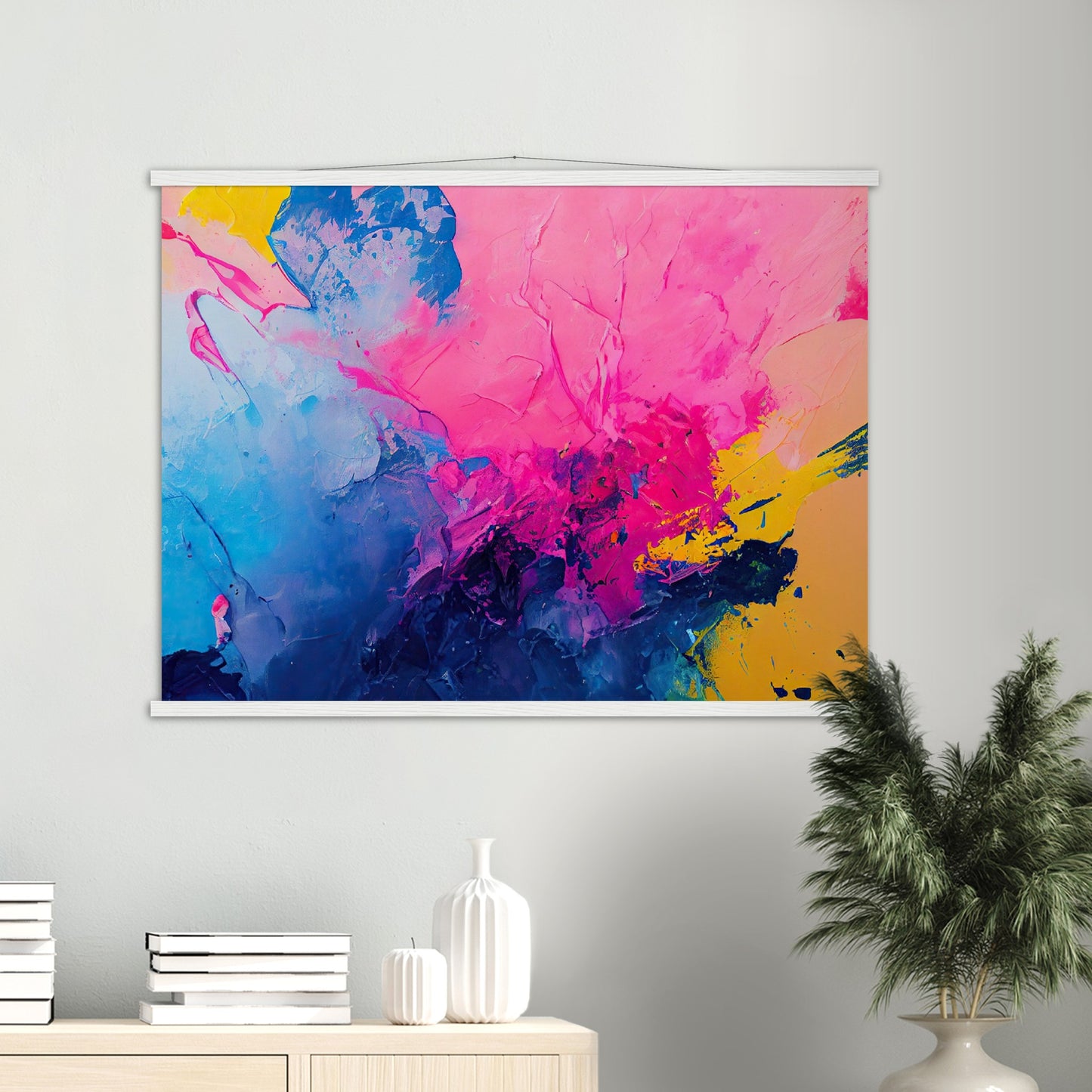 Poster mit Leisten (Holz) in Museumsqualität - Color Splash - Cubism of Art - Fineart - bunt - Wandkunst - Colorfull - Poster with frame - Abstract Blue Kollektion - artwork - art brand - printed cup personalized - pixelboys - Kunstdrucke - wandbilder - wall art - Kunst auf Tassen - vintage art - Office Poster - Gastrotassen - Wanddekoration - Geschenkidee  - political peace - Baloon - Geschenkidee - Acrylkunst - Geschenkidee - Office Poster - Acryldruck - Abstrakte Kunst