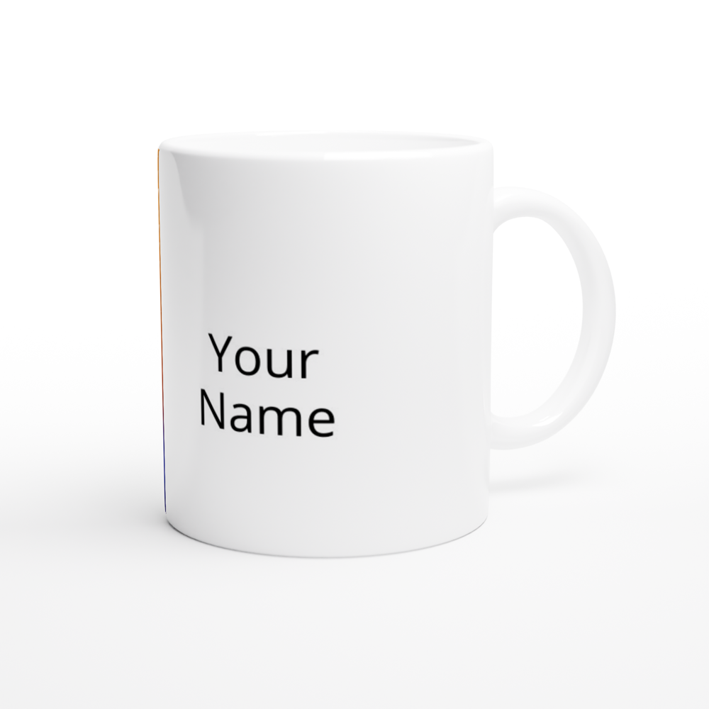 Personalisierte Tasse - Orangefarbener Stubentiger Katze "Mia"