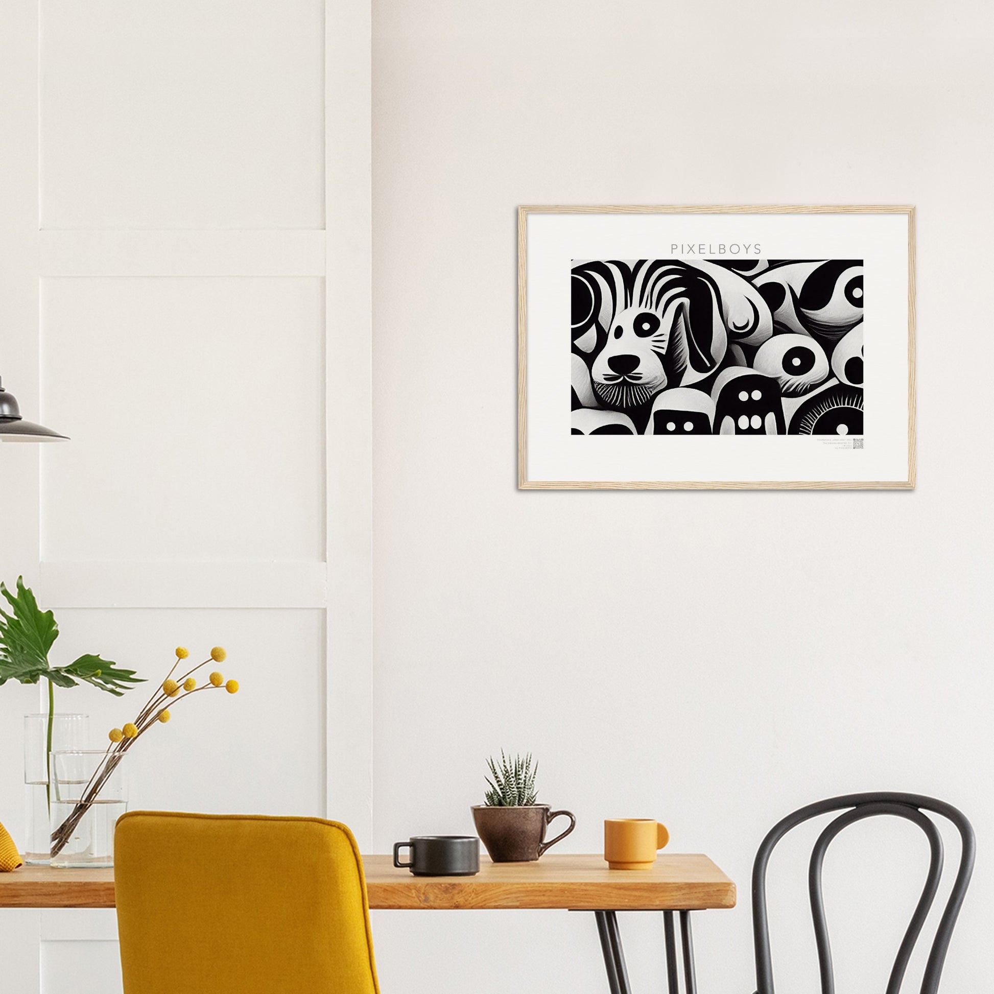 Poster mit Rahmen (Holz) - in Museumsqualität - Doodlemania "urban safari" - Wandkunst - Holzrahmen - Großstadtdschungel - personalized mug - Acryldruck - Wandbild - doodle mania art - wall art - Hunde - Doodle Kunst - dogs - doodle posters and art prints - Poster mit Rahmen - poster with wood ledges - doodle artwork - Acrylbild - Kunstdruck - Wandbild - office Poster - Poster with frame - Charlie S.- Künstler: Pixelboys & The Unknown Artist Nb.517 - keith haring - Gastro Art - anti stress art - Art Brand -