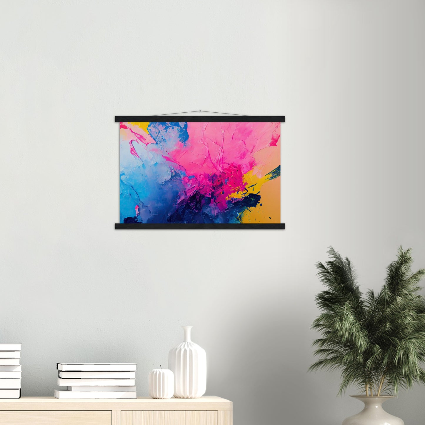 Poster mit Leisten (Holz) in Museumsqualität - Color Splash - Cubism of Art - Fineart - bunt - Wandkunst - Colorfull - Poster with frame - Abstract Blue Kollektion - artwork - art brand - printed cup personalized - pixelboys - Kunstdrucke - wandbilder - wall art - Kunst auf Tassen - vintage art - Office Poster - Gastrotassen - Wanddekoration - Geschenkidee  - political peace - Baloon - Geschenkidee - Acrylkunst - Geschenkidee - Office Poster - Acryldruck - Abstrakte Kunst