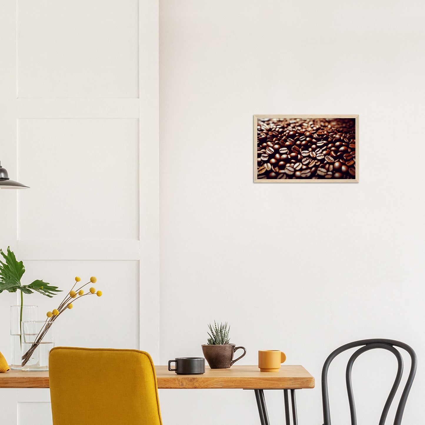 Poster mit Rahmen (Holz) in Museumsqualität - Coffee Beans - Personalisierbar - customized - Coffee Passion - Wandkunst - Kunstdruck - Acryldruck - Kunstwerk - Office Poster - Poster mit Rahmen - Kaffee Tasse - Poster mit Leisten - Bedruckte Tassen - Kunst Marke - Art Brand - Kunstdrucke - Papier: 250g/qm - Künstler: Pixelboys - Office Poster - Poster with frame - Geschenkidee - Kaffee Liebe - Coffee passion, Kaffeehaus - Coffee to go - Atelier Wien - Atelier Austria - Atelier USA -