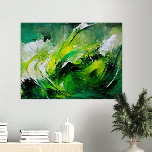 Poster in Museumsqualität - Green Storm - Ölgemälde - Grüner Sturm - Abstract - Klima - Planet - Fineart - Green Sea - Wandkunst - Poster with frame - Abstract Green Kollektion - artwork - art brand - printed cup personalized - pixelboys - Kunstdrucke - wandbilder - wall art - Kunst auf Tassen - vintage art - Office Poster - Gastrotassen - Wanddekoration - Fineart  - Colorfull - Dynamic - Geschenkidee - Acrylkunst - Geschenkidee - Office Poster - Acryldruck - Abstrakte Kunst -