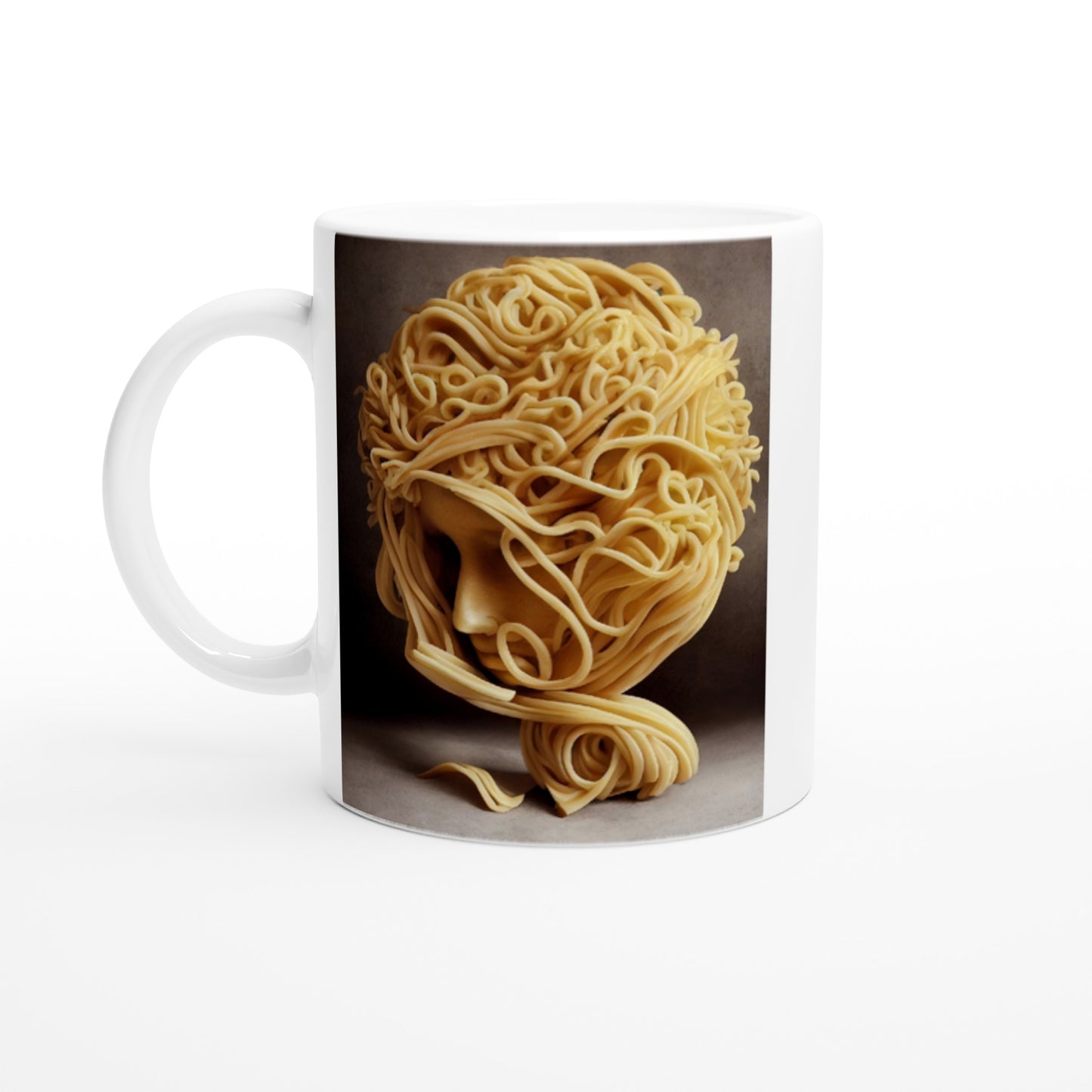  Personalisierte Tasse - Pastarized "The Woman" - No.3 - Italy - Bedruckte Tasse - Fine Art - Kunst auf Tassen - Personalized gifts -  Art Brand - Pixelboys - Kunstdruck - Künstler: John Grayst & Pixelboys -  Pasta Liebe - Nudeln - Face - Art with Noodles - Fineart Cup - Geschenkidee - Pasta Art - Tee Tasse - Poster with wood frame - Wall Art - Wandkunst auf Tassen -