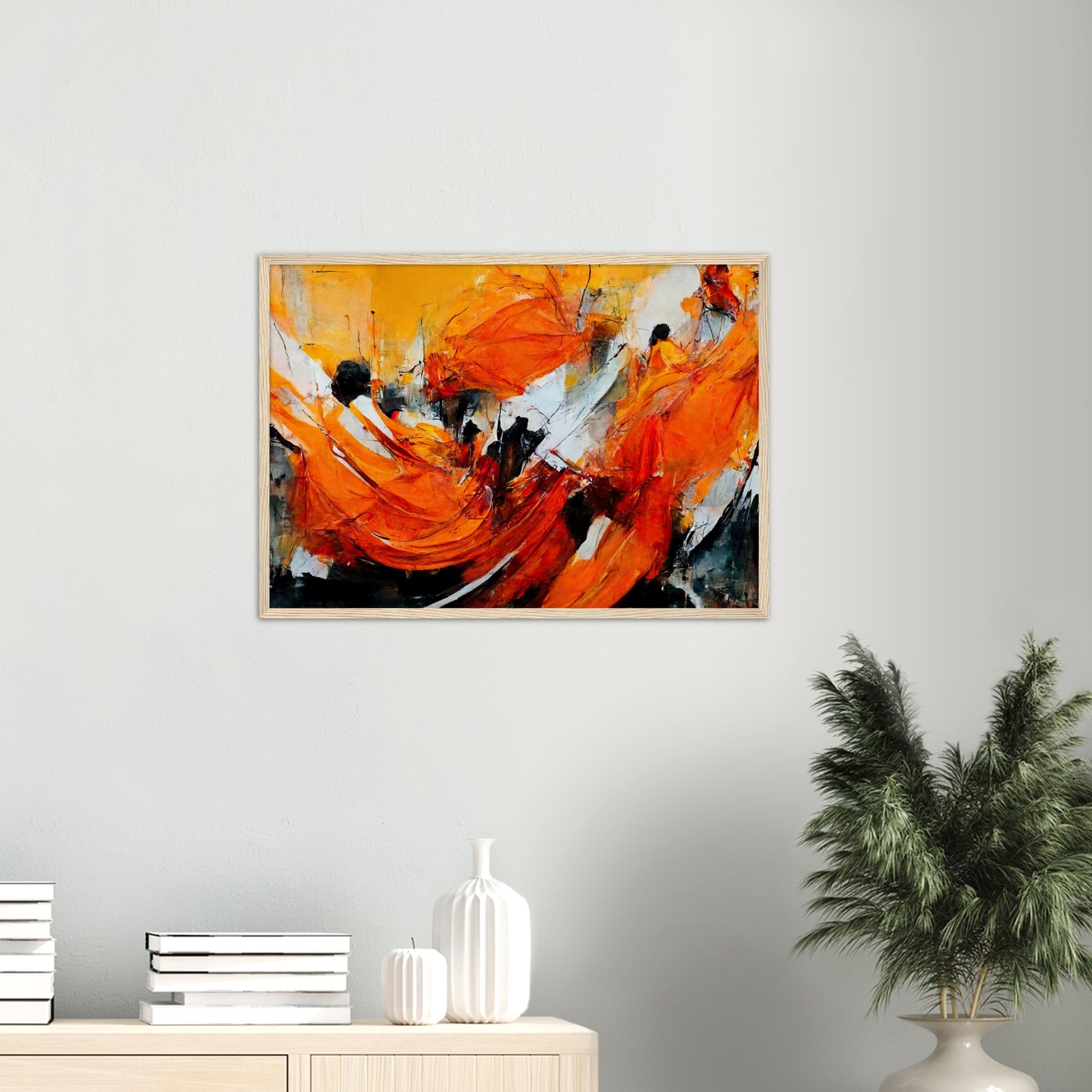 Poster mit Rahmen - „Strolling in Amsterdam“ - Orange Pain - autumn - Ölgemälde - Abstract - Dutch Art - Abstract - Fineart - Herbstsonne - Wandkunst - Holzrahmen - Poster with frame - Abstract Orange - artwork - art brand - printed cup personalized - Holzleisten - pixelboys - Kunstdrucke - wandbilder - wall art - Kunst auf Tassen  - Office Poster - Gastrotassen - Wanddekoration - Fineart  - Colorfull - Dynamic - Acrylkunst - Geschenkidee - Office Poster - Acryldruck - Abstrakte Kunst -