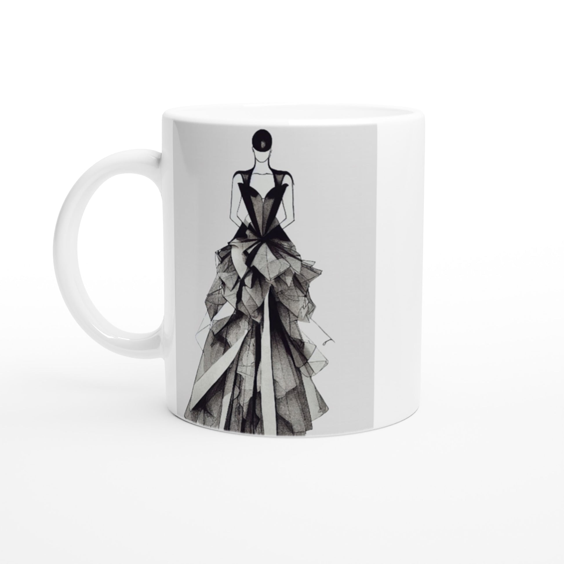 Personalisierte Tasse - Haute Couture - No. 4 - "Alice" - Künstler: "The Unknown Artist Nb. 517" - Fine art - Bedruckte Tasse - Kunst auf Tassen - Kunstdruck - Office Poster - Wall Art - Wandkunst - Wandbild - Pixelboys - Fine Art - Frankreich - Paris