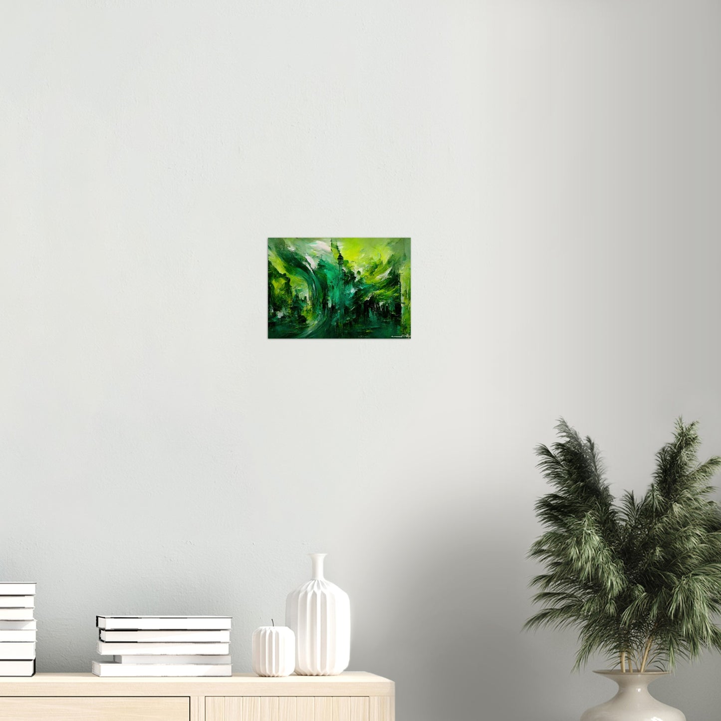 Poster in Museumsqualität - Storm over London - „Revenge of Nature“ - Ölgemälde - Grüner Sturm - Abstract - London - Planet - Fineart - Green Sea - Wandkunst - Holzleisten - Poster with frame - Abstract Green Kollektion - artwork - art brand - printed cup personalized - Holzrahmen - pixelboys - Kunstdrucke - wandbilder - wall art - Kunst auf Tassen  - Office Poster - Gastrotassen - Wanddekoration - Fineart  - Colorfull - Dynamic - Acrylkunst - Geschenkidee - Office Poster - Acryldruck - Abstrakte Kunst -