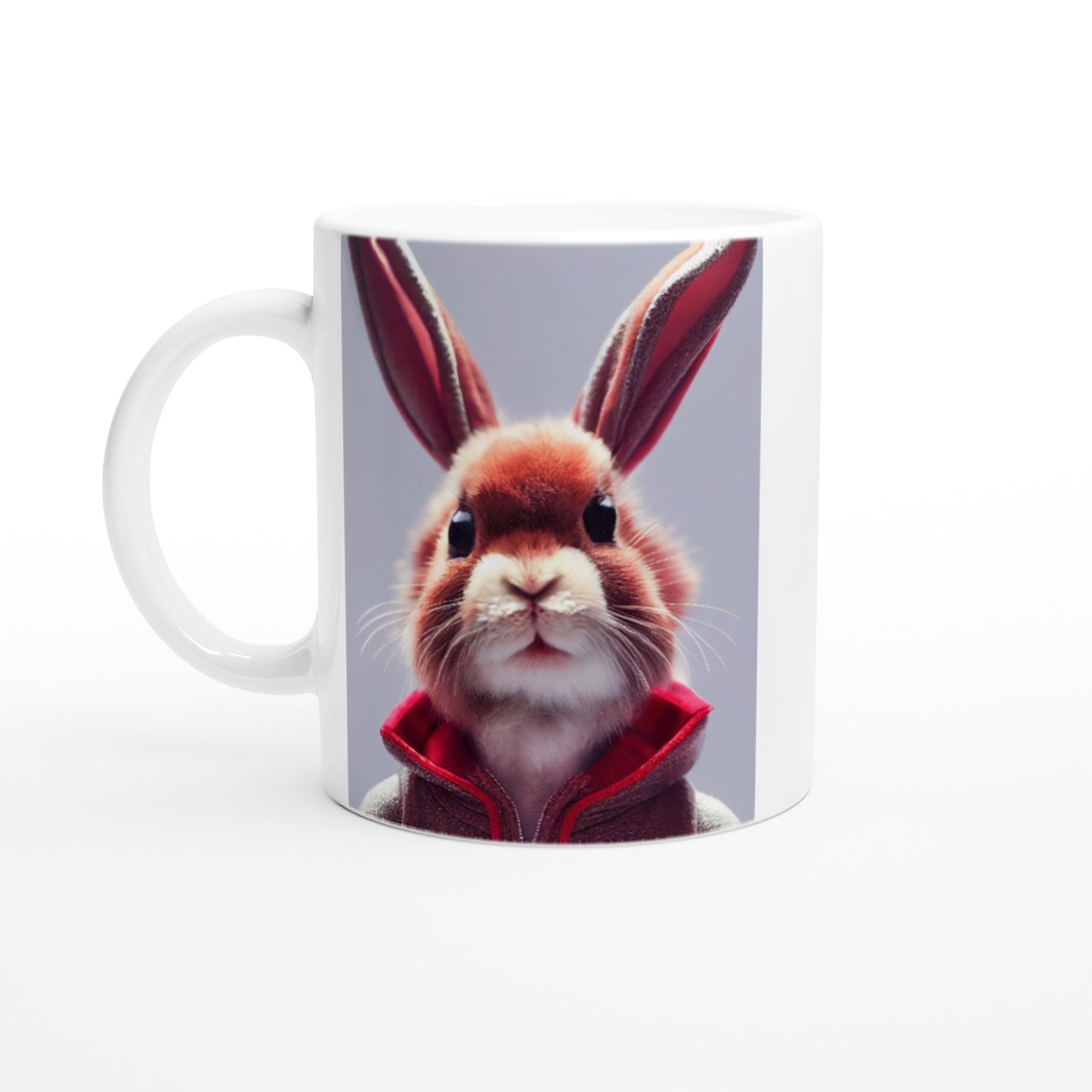 Personalisierbare Tasse - Bunny in grey red tracksuit - "Julius" - Acryl art - personalized mug - customized mug - Cute rabbit - Marke:- Pixelboys - Brand - Art Prints - Marke - Wandkunst - Papierstärke: 250g/qm - Wall Art - Bunny crew - Skater Betty - Hasen Gang - Original - Künstler:Pixelboys - Poster with frame - Office Poster - Acrylkunst - Trend - Wandschmuck - Acrylbild - Atelier Canada - 