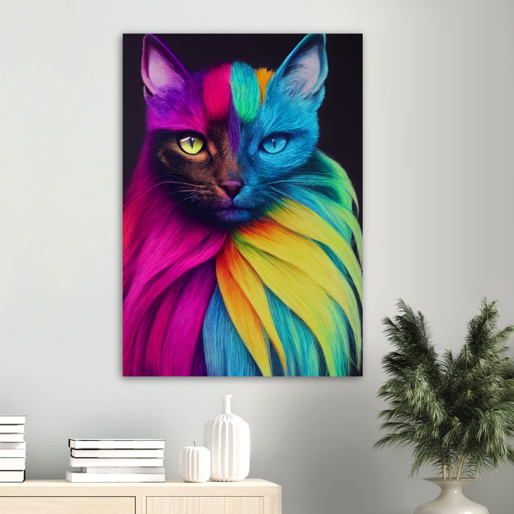 Poster - With noble rainbow cat "Bella"