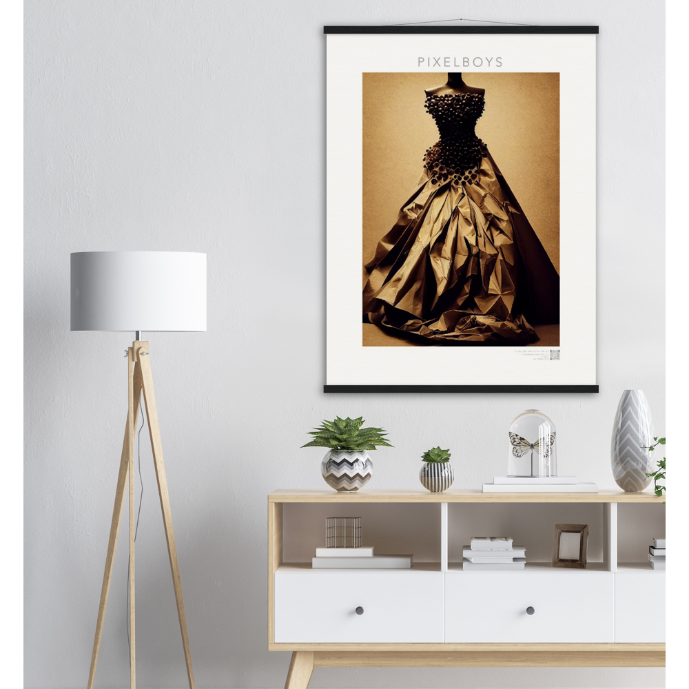 Poster mit Rahmen "Art Du Café" - Hot Fashion - No. 2 - "Isabella" - Kaffebohnen Liebe ♡ - Amore ♡ - Pizza Pasta Love - Kaffe Liebe ♡- Künstler: "The Unknown Artist Nb-517" - Kunstdruck - Wandbild - Poster - Pixelboys - Atelier - Mailand - Rom - Neapel - Turin - Palermo - Catania - Florenz - Genua - Bologna - Bari -