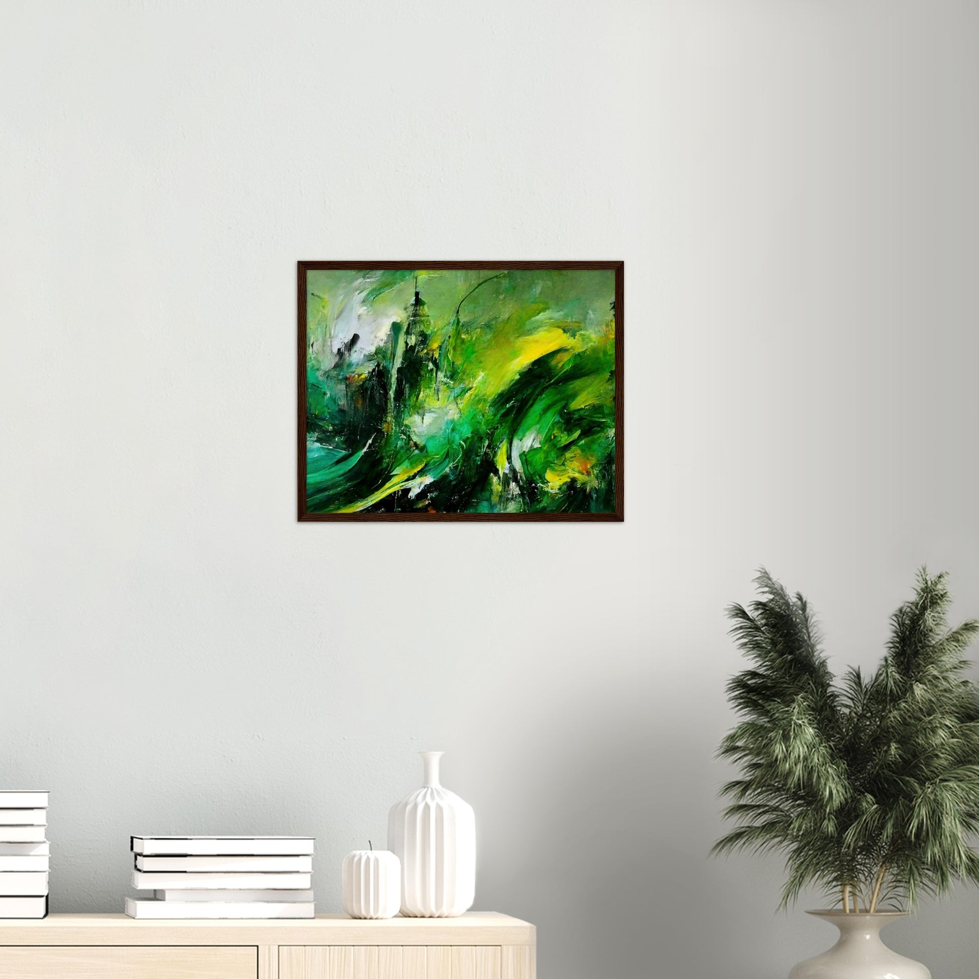 Poster mit Holzrahmen - „Revenge of Nature“ - The Capitol - Washington D.C. - Ölgemälde - Capitol - Abstract - USA - Planet - Fineart - Green Sea - Wandkunst - Holzrahmen - Poster with frame - Abstract Green - artwork - art brand - printed cup personalized - Holzleisten - pixelboys - Kunstdrucke - wandbilder - wall art - Kunst auf Tassen  - Office Poster - Gastrotassen - Wanddekoration - Fineart  - Colorfull - Dynamic - Acrylkunst - Geschenkidee - Office Poster - Acryldruck - Abstrakte Kunst -