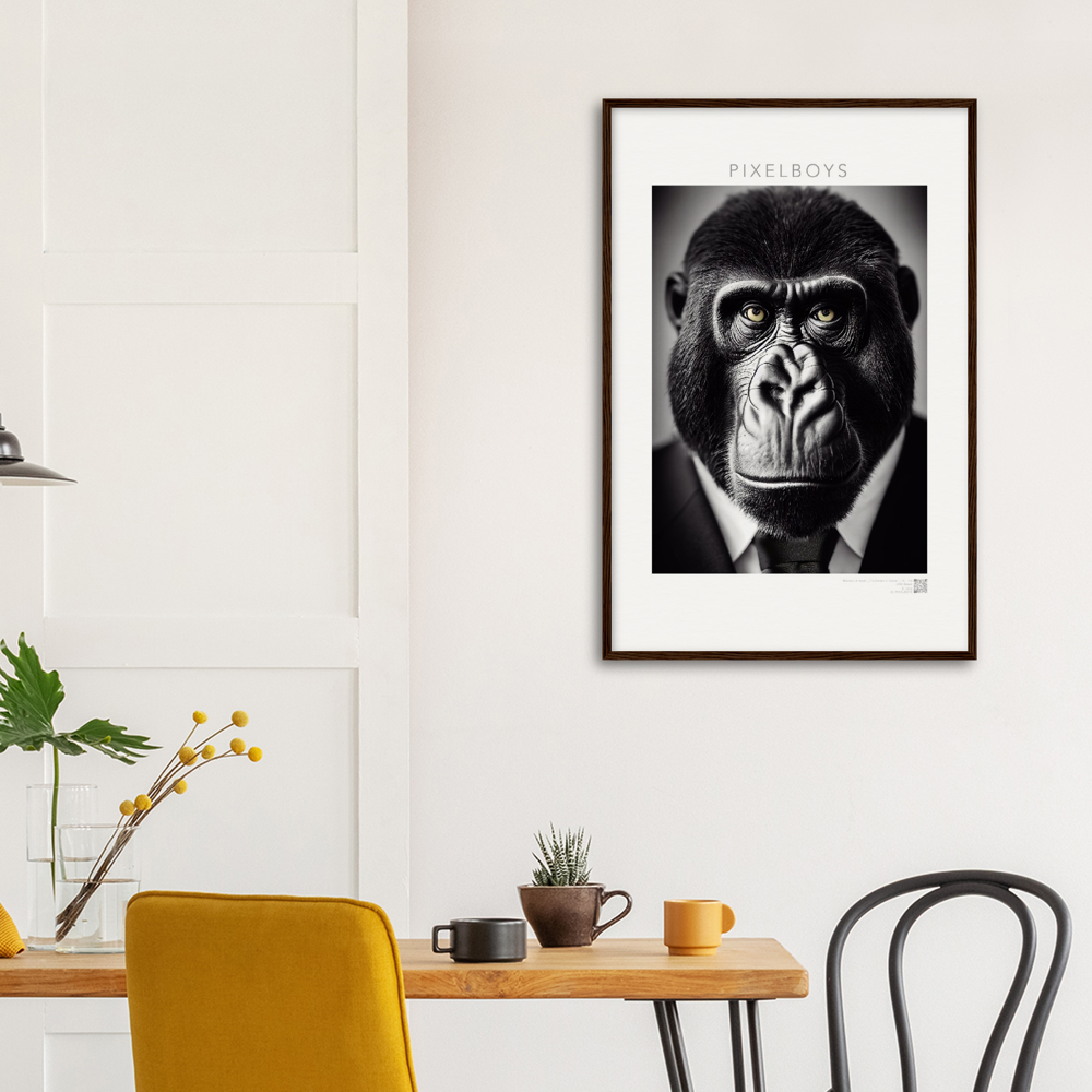 Poster mit Rahmen - Business Animals No. 1 "Albert" - Künstler: "John Grayst" Kunstdruck - Wandbild - Pixelboys - Atelier - Milano - Berlin - Munich - Madrid - New York - Dubai - Paris - Tokio - Rom - Lisbon - Ottawa - Bern Switzerland - Amsterdam - Seoul -