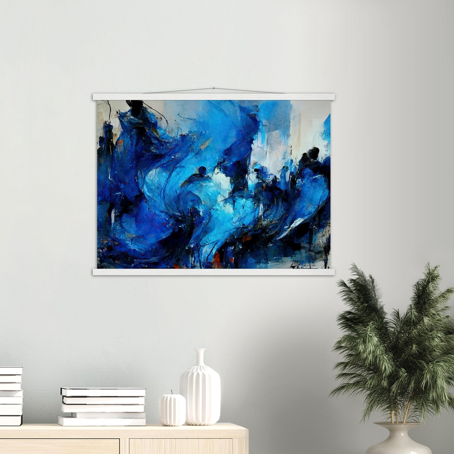 Poster mit Holzleisten in Museumsqualität - Blue Revolution - Art of Cubism - Fineart - Peace - Wandkunst - Mankind - Poster with frame - Abstract Blue Kollektion - artwork - art brand - printed cup personalized - pixelboys - Kunstdrucke - wandbilder - wall art - Kunst auf Tassen - vintage art - Office Poster - Gastrotassen - Wanddekoration - Geschenkidee  - political peace - freedom - uno - Geschenkidee - Acrylkunst - blauhelme - Geschenkidee - Office Poster - Acryldruck -