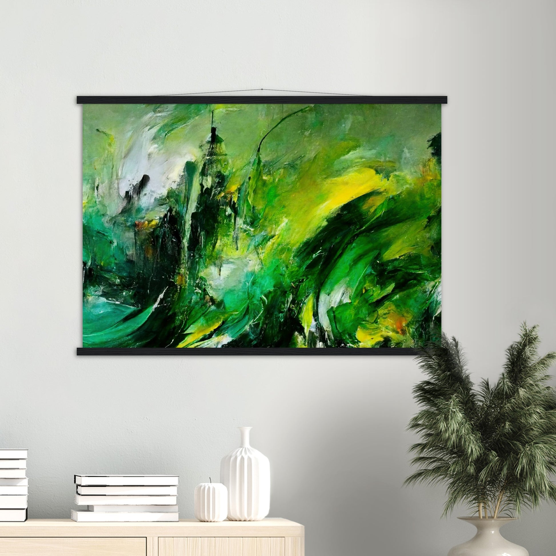 Poster mit Leisten (Holz) - „Revenge of Nature“ - The Capitol - Washington D.C. - Ölgemälde - Capitol - Abstract - USA - Planet - Fineart - Green Sea - Wandkunst - Holzrahmen - Poster with frame - Abstract Green - artwork - art brand - printed cup personalized - Holzleisten - pixelboys - Kunstdrucke - wandbilder - wall art - Kunst auf Tassen  - Office Poster - Gastrotassen - Wanddekoration - Fineart  - Colorfull - Dynamic - Acrylkunst - Geschenkidee - Office Poster - Acryldruck - Abstrakte Kunst -