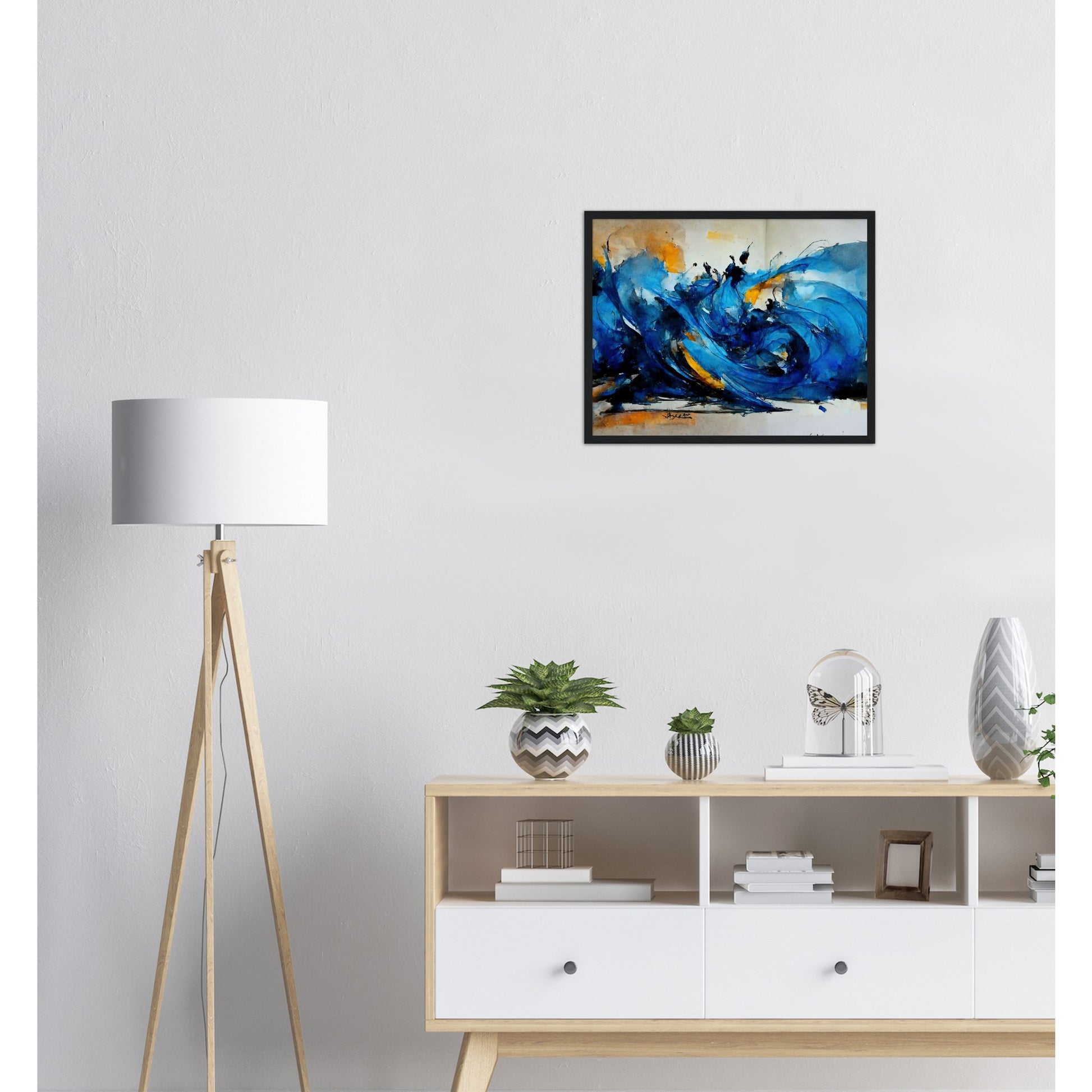 Poster mit Rahmen (Holz) in Museumsqualität - Dancing Dervish - Art of Islam - Fineart - Dancing - Wandkunst - Poster with frame - Abstract Blue Kollektion - artwork - art brand - printed cup personalized - pixelboys - Kunstdrucke - wandbilder - wall art - Kunst auf Tassen - vintage art - Office Poster - Gastrotassen - Wanddekoration - Geschenkidee  - Sufis Dance - Derwisch - Sufismus - Geschenkidee - Acrylkunst - Weisheit - Geschenkidee - Office Poster - Acryldruck -