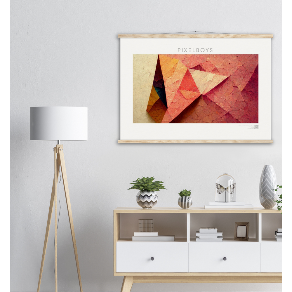 Poster Set mit Leisten aus Holz - Paper Fall-No. 2: "Autumn Corner" - "Herbst Ecke" - Künstler: John Grayst - Pixelboys - Poster mit Herbstmotiven & Holzleisten