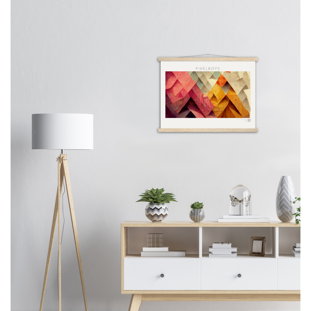 Poster mit Leisten - Paper Fall-No. 1: "Autumn Feelings" Wandbilder & Poster Online Shop - Schöne Herbstposter -