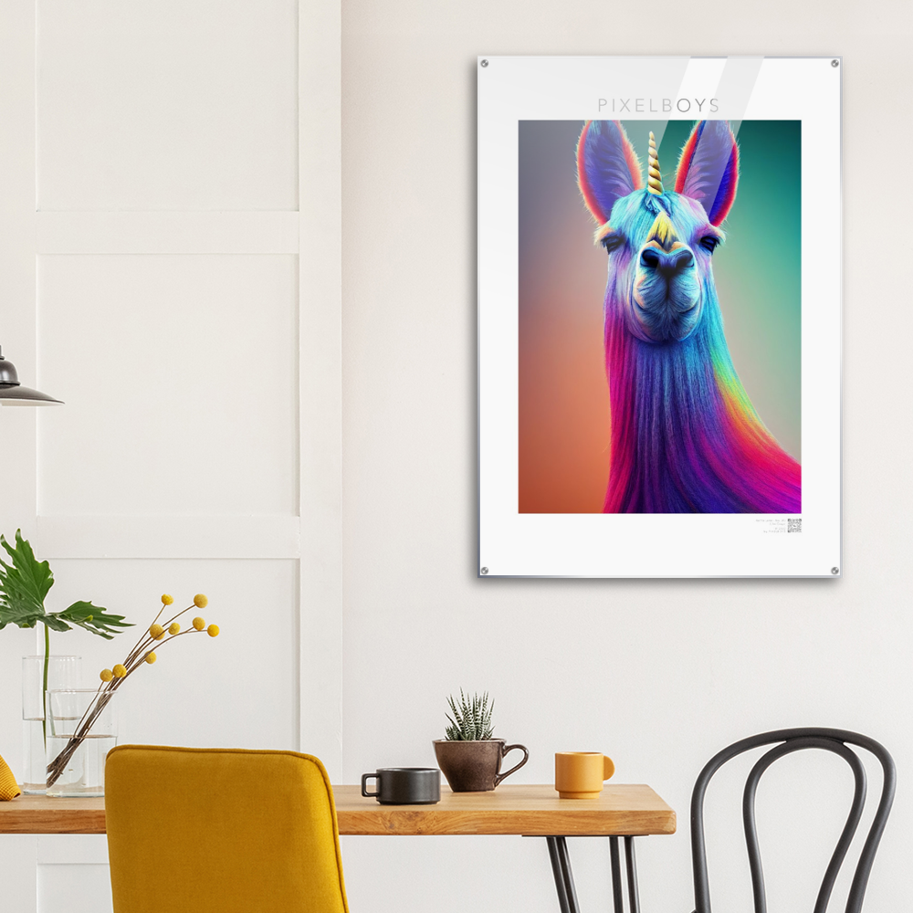 Acylbild - Karma Lama No. 3 - "Bob" - Acryldruck - Bob the Drag Queen - LGBTQI+ - Christopher Street Day - Pride Month - Lesbian - Gay - Bisexual - Transgender - Queer & Intersexual - rainbow flag - unicorn - einhorn - rainbow - regenbogen - heteronormativity - Drag Queens - Asexual - Künstler: "John Grayst" - Pixelboys - Atelier - Acryldruck - Museum - Germany - Berlin - USA - America - New York City - Los Angeles - Chicago - Houston - Phoenix - Philadelphia - Paris - Rom -