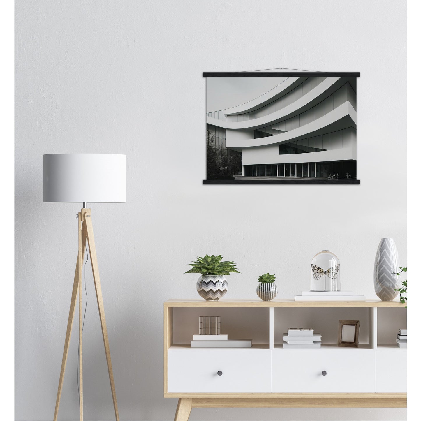 Poster mit Leisten (Holz) - Modern Architecture - Tokyo - Art Design - Fineart - Wandkunst - Poster with frame - vintage architecture - future architecture Japan - home castle - artwork - art brand - printed cup personalized - pixelboys - japan - Kunstdrucke - wandbilder - wall art - Kunst auf Tassen - Office Poster - Gastrotassen - Wanddekoration - Geschenkidee - Skyline - Tokio - city Architecture - urbanism - Geschenkidee - 東京 Tōkyō