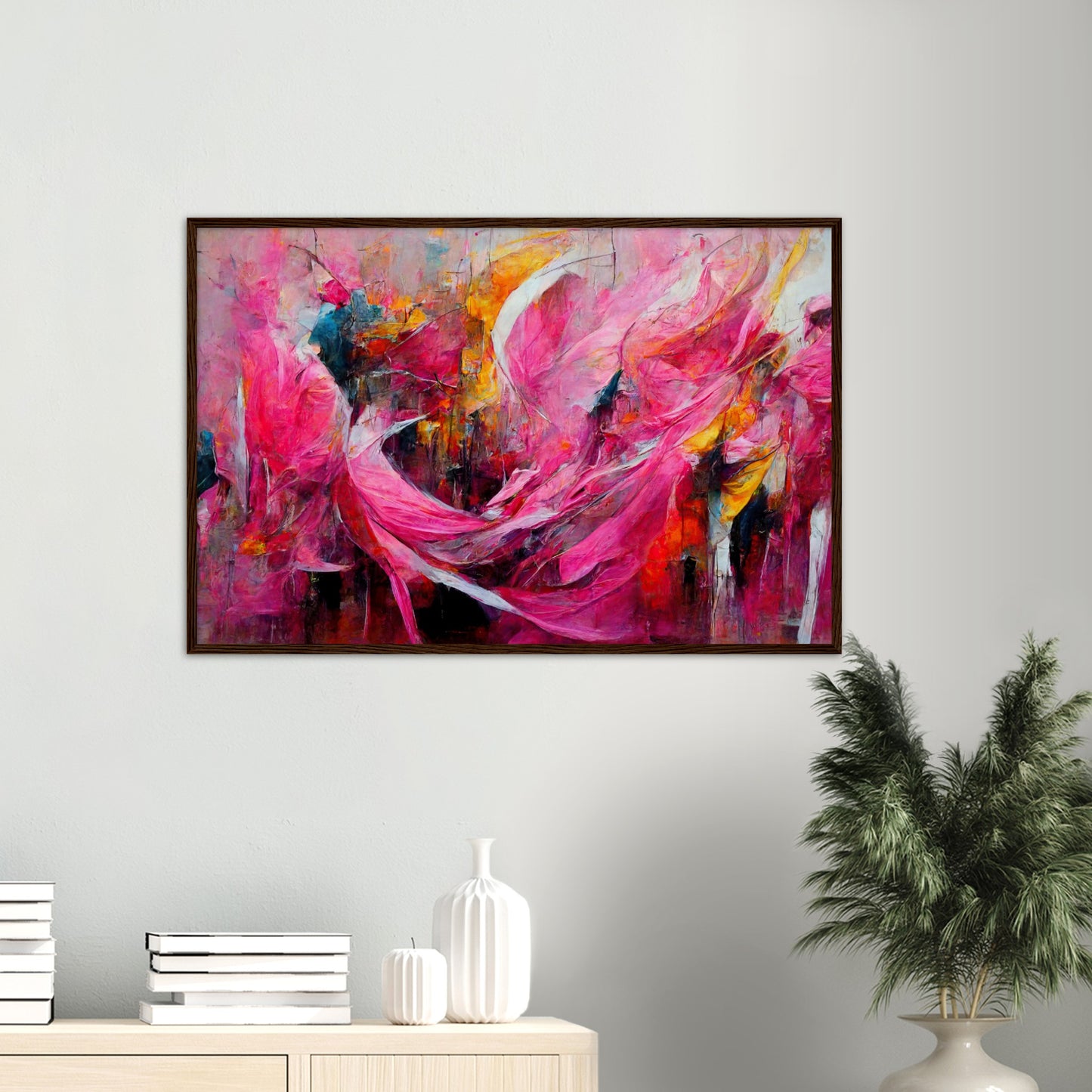 Poster mit Rahmen (Holz) - Carnival in Venice - Italy - ölgemälde - Italy Abstract Art - Posterleisten - Fineart - Posterrahmen  - Wandkunst - Holzrahmen - Poster with frame - Abstract Pink - artwork - art brand - printed cup personalized - Holzleisten - pixelboys - Kunstdrucke - wandbilder - wall art - Kunst auf Tassen  - Office Poster - Gastrotassen - Wanddekoration - Acrylkunst - Geschenkidee - Office Poster - Acryldruck - Abstrakte Kunst - Pink Art -