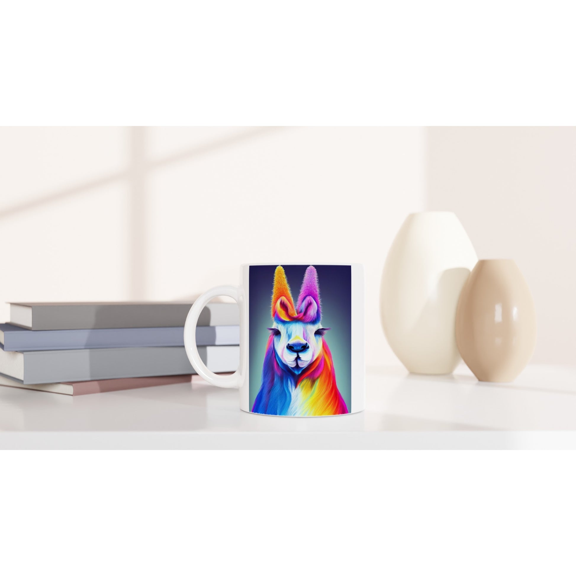 Personalisierbare Tasse - Karma Lama No. 2 - "Edna" - Poster with Lama - Teebecher - Animal - rainbow colors - bunt - multicoloured - Wandkunst - Kunstdruck - Acryldruck - Kunstwerk - Office Poster - Poster mit Rahmen - Kaffee Tasse - Poster mit Leisten - Bedruckte Tassen - Kunst Marke - Art Brand - Kunstdrucke - Papier: 250g/qm - Künstler: Pixelboys/Grayst - Office Poster - Poster with frame - lgbtiq+ - Drag Queens - RuPaul's- Geschenkidee - 