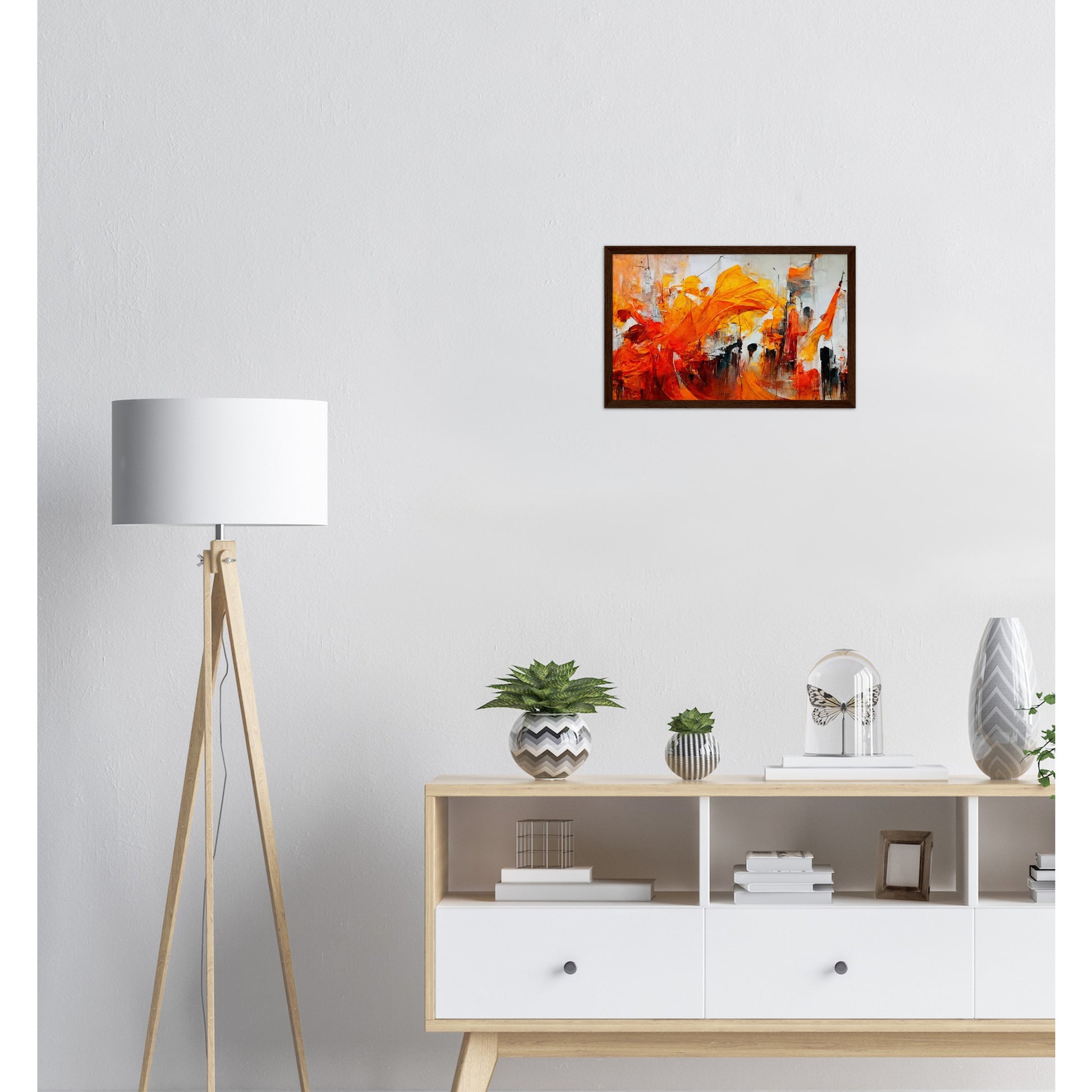 Poster mit Holzrahmen - in Museumsqualität - “Urban Indian Summer“ - autumn - Neu-Delhi - Kalkutta- Ölgemälde - Abstract - India Art - Posterleisten - Fineart - Posterrahmen  - Wandkunst - Holzrahmen - Poster with frame - Abstract Orange - artwork - art brand - printed cup personalized - Holzleisten - pixelboys - Kunstdrucke - wandbilder - wall art - Kunst auf Tassen  - Office Poster - Gastrotassen - Wanddekoration - Fineart  - Acrylkunst - Geschenkidee - Office Poster - Acryldruck - Abstrakte Kunst -