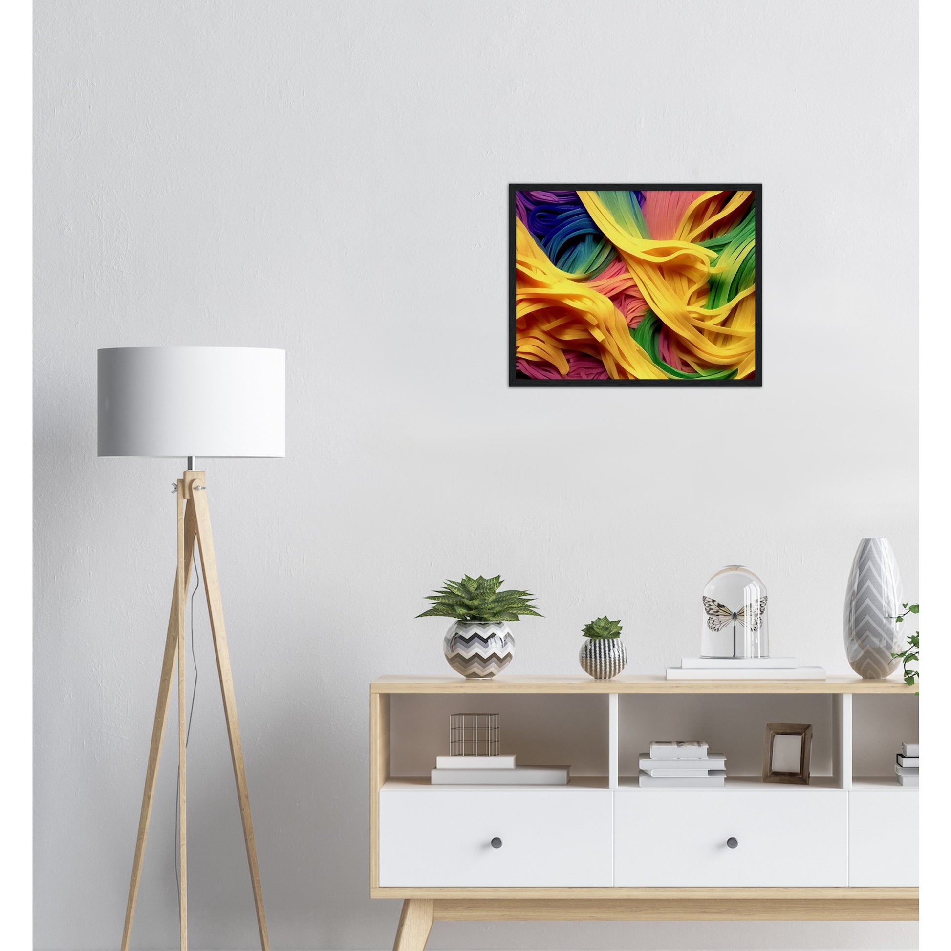 Poster mit Rahmen - Noodles upside-down - Pasta Love - Italien - China - Restaurant - Nudeln - Pasta - Teigwaren  - Wandkunst - Kunstdruck - Acryldruck - Kunstwerk - Office Poster - Poster mit Rahmen - Kaffee Tasse - Poster mit Leisten - Bedruckte Tassen - Kunst Marke - Art Brand - Kunstdrucke - Papier: 250g/qm - Künstler: Pixelboys - Poster with frame - Geschenkidee - Atelier Rome - Atelier Bologna - Atelier Milano -