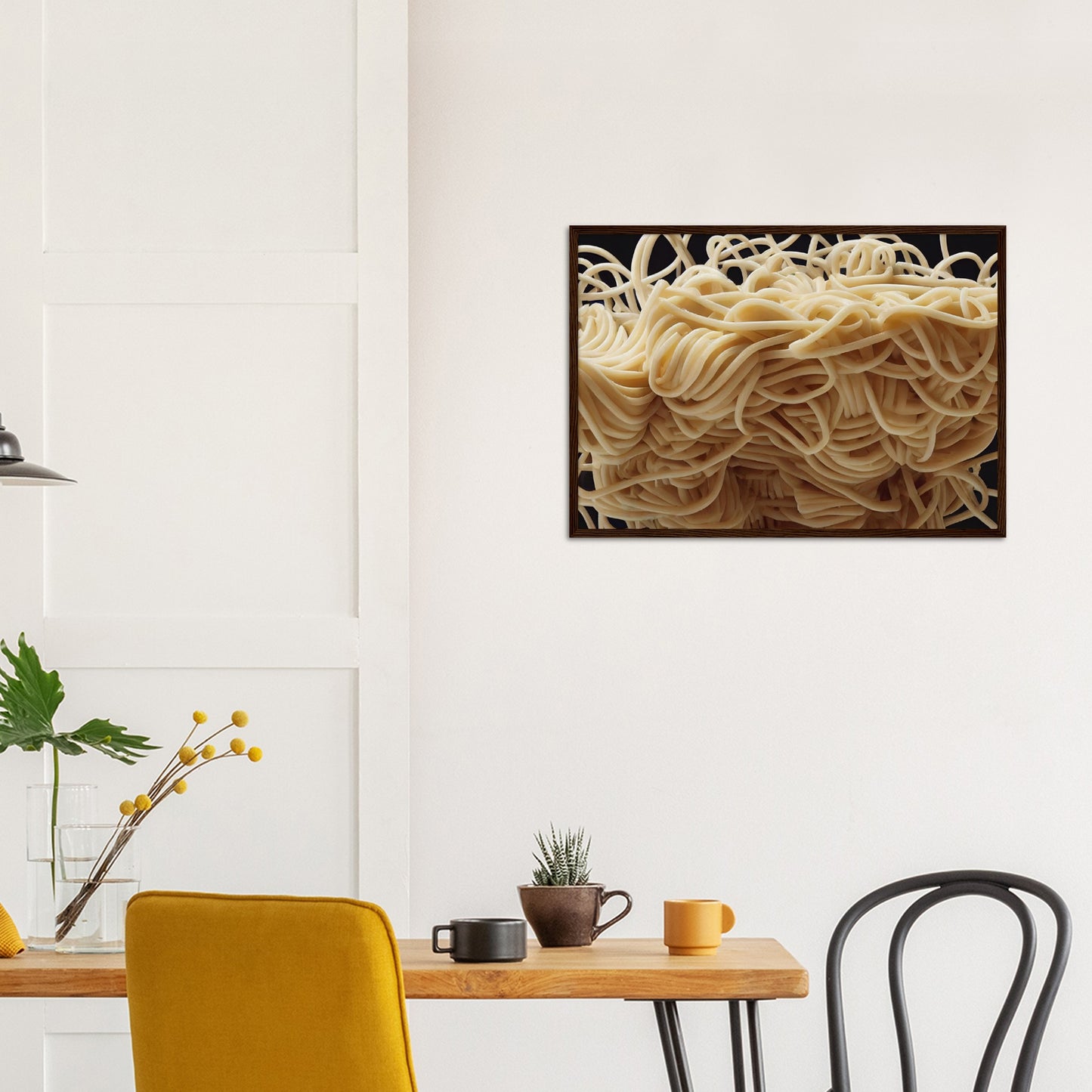 Poster mit Rahmen (Holz) in Museumsqualität - Noodle Knot - Pasta Love - Italien - China - Restaurant - Nudeln - Nudelknoten - Pasta - Teigwaren  - Wandkunst - Kunstdruck - Acryldruck - Kunstwerk - Office Poster - Poster mit Rahmen - Kaffee Tasse - Poster mit Leisten - Bedruckte Tassen - Kunst Marke - Art Brand - Kunstdrucke - Papier: 250g/qm - Künstler: Pixelboys - Office Poster - Poster with frame - Geschenkidee - Atelier Rome - Atelier Bologna - Atelier Milano -