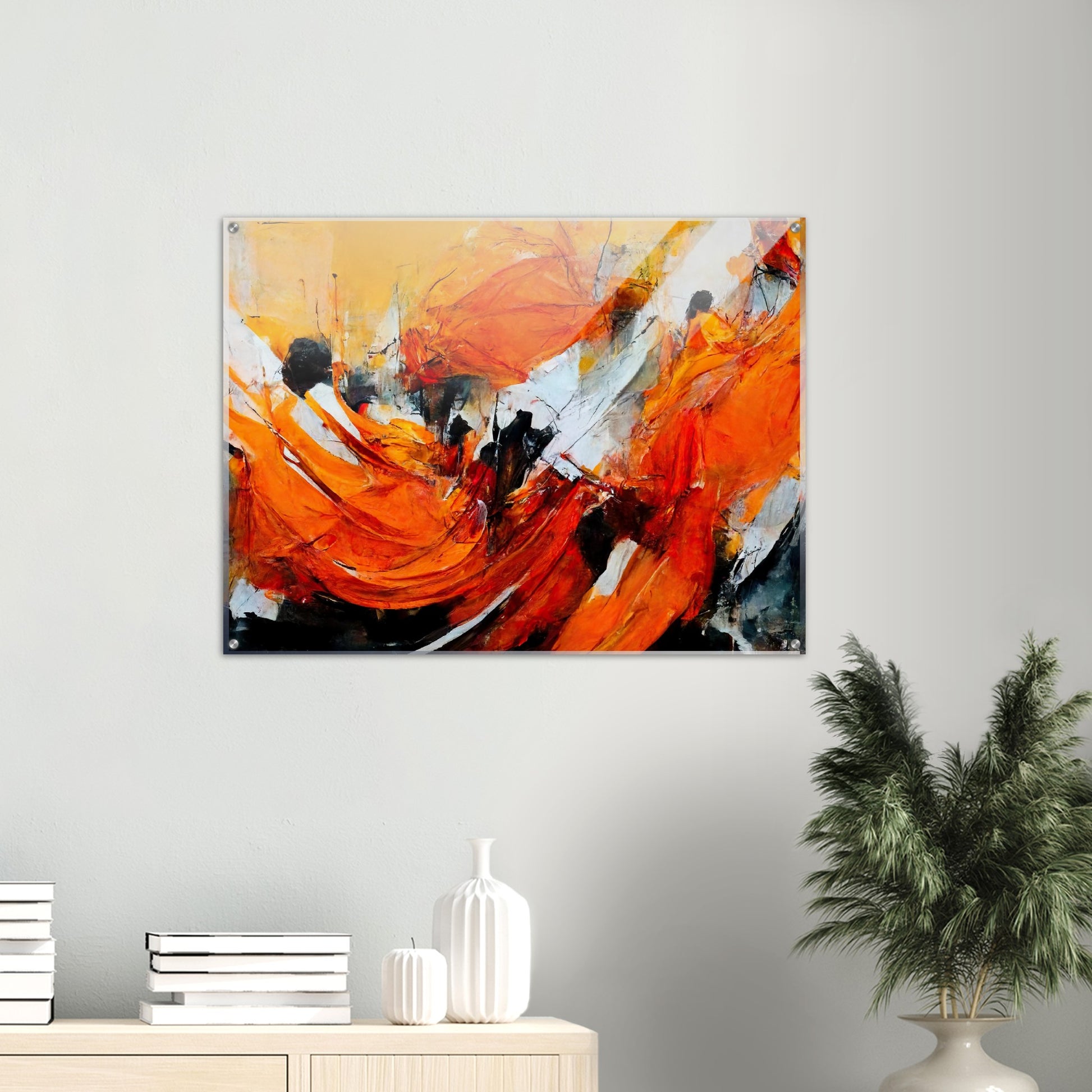 Acrylbild auf Glas - „Strolling in Amsterdam“ - Orange Pain - autumn - Ölgemälde - Abstract - Dutch Art - Abstract - Fineart - Herbstsonne - Wandkunst - Holzrahmen - Poster with frame - Abstract Orange - artwork - art brand - printed cup personalized - Holzleisten - pixelboys - Kunstdrucke - wandbilder - wall art - Kunst auf Tassen  - Office Poster - Gastrotassen - Wanddekoration - Fineart  - Colorfull - Dynamic - Acrylkunst - Geschenkidee - Office Poster - Acryldruck - Abstrakte Kunst -