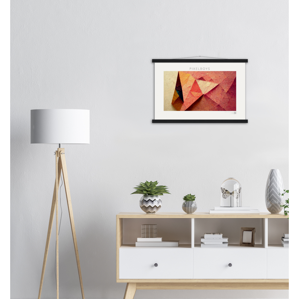 Poster Set mit Leisten aus Holz - Paper Fall-No. 2: "Autumn Corner" - "Herbst Ecke" - Künstler: John Grayst - Pixelboys - Poster mit Herbstmotiven & Holzleisten